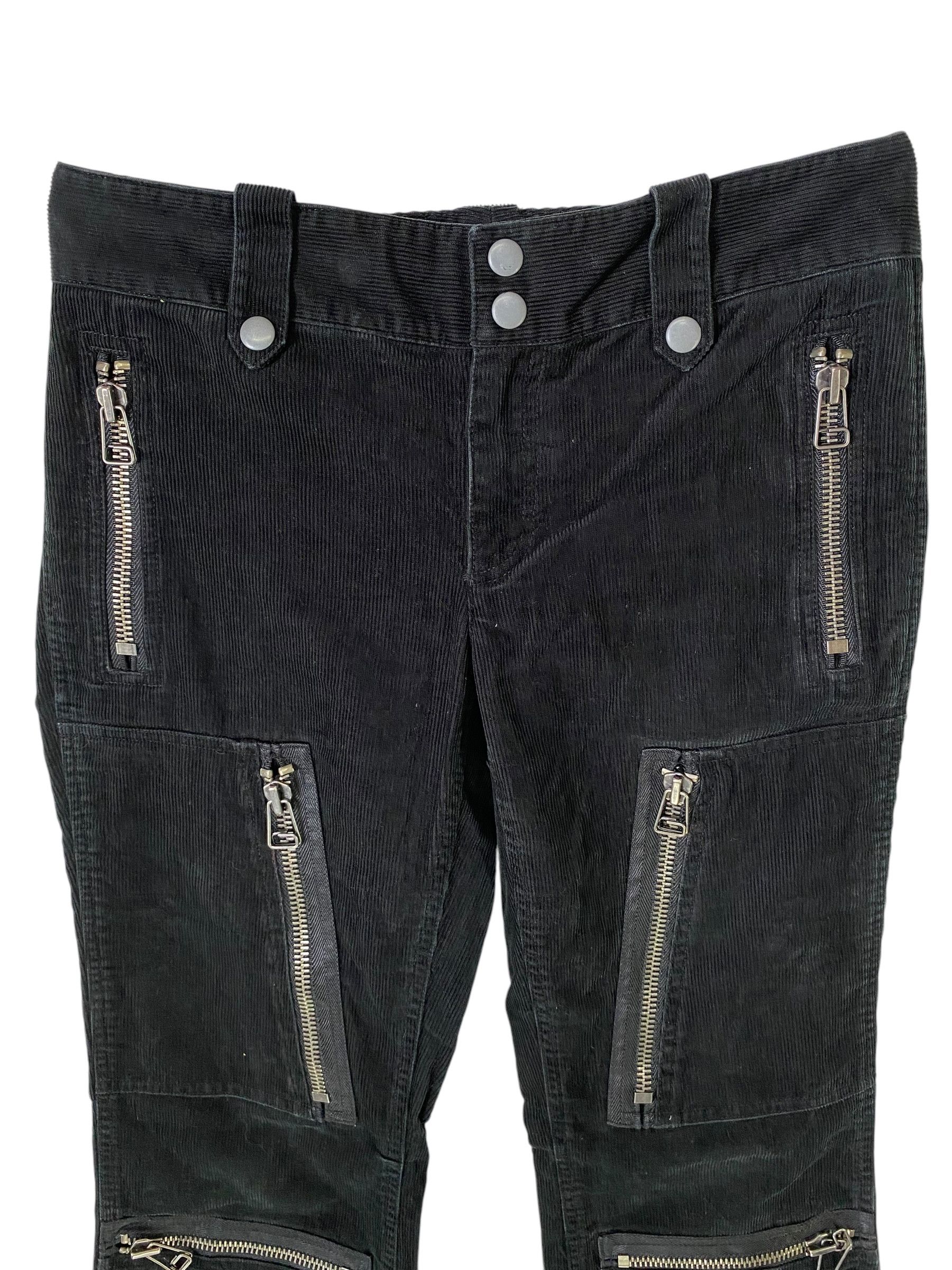 Designer × Ralph Lauren 90s Ralph Lauren multipocket zipper corduroy tactical pant Size US 29 - 3 Thumbnail