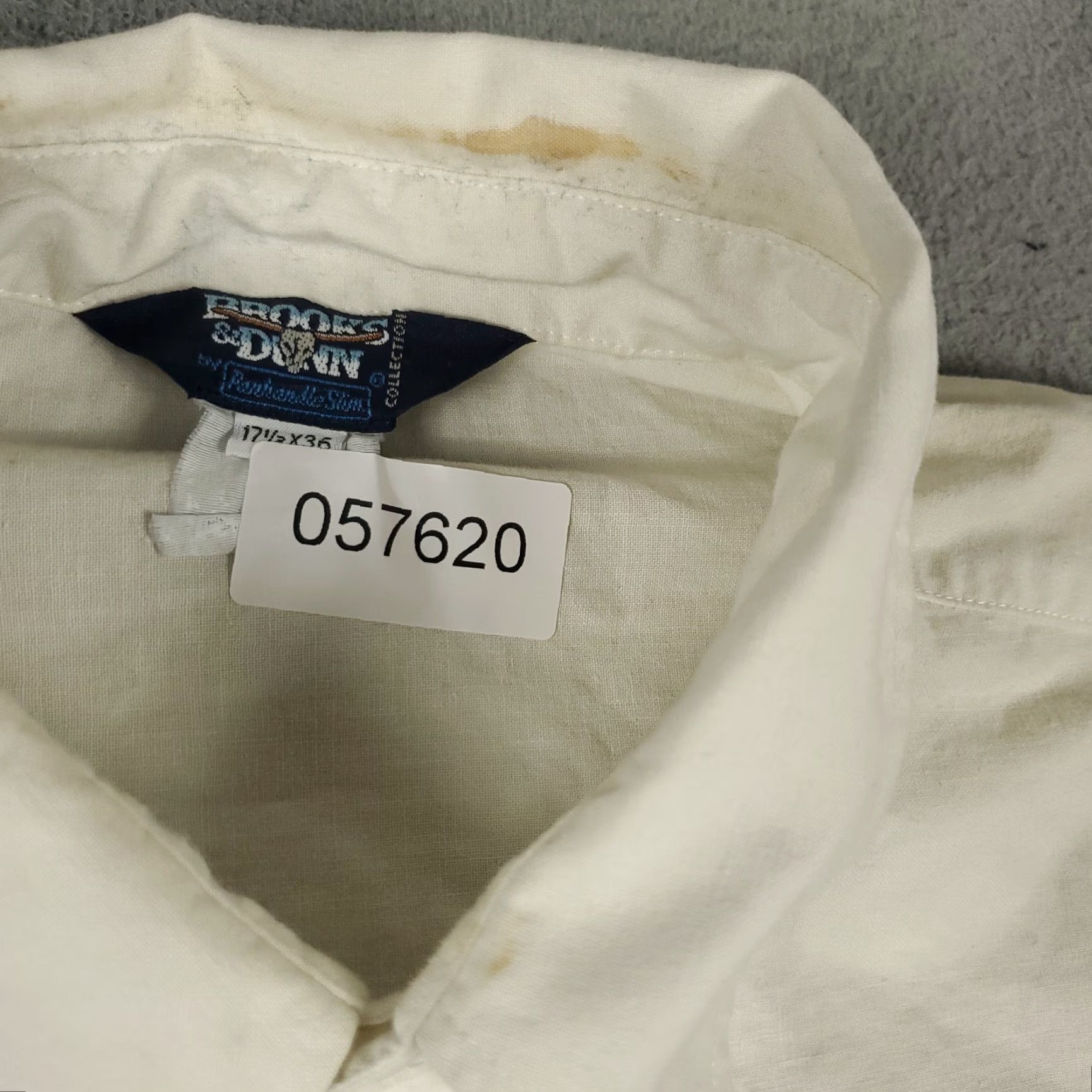 Brooks VINTAGE Brooks & Dunn Men's Shirt Long Sleeve Button Up Blue Casual 17.5" Cotton Size US XL / EU 56 / 4 - 3 Thumbnail