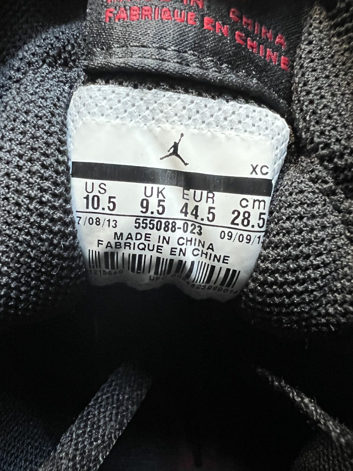 Nike Nike Air Jordan 1 High Retro OG 2013 Bred Size US 10.5 / EU 43-44 - 12 Thumbnail