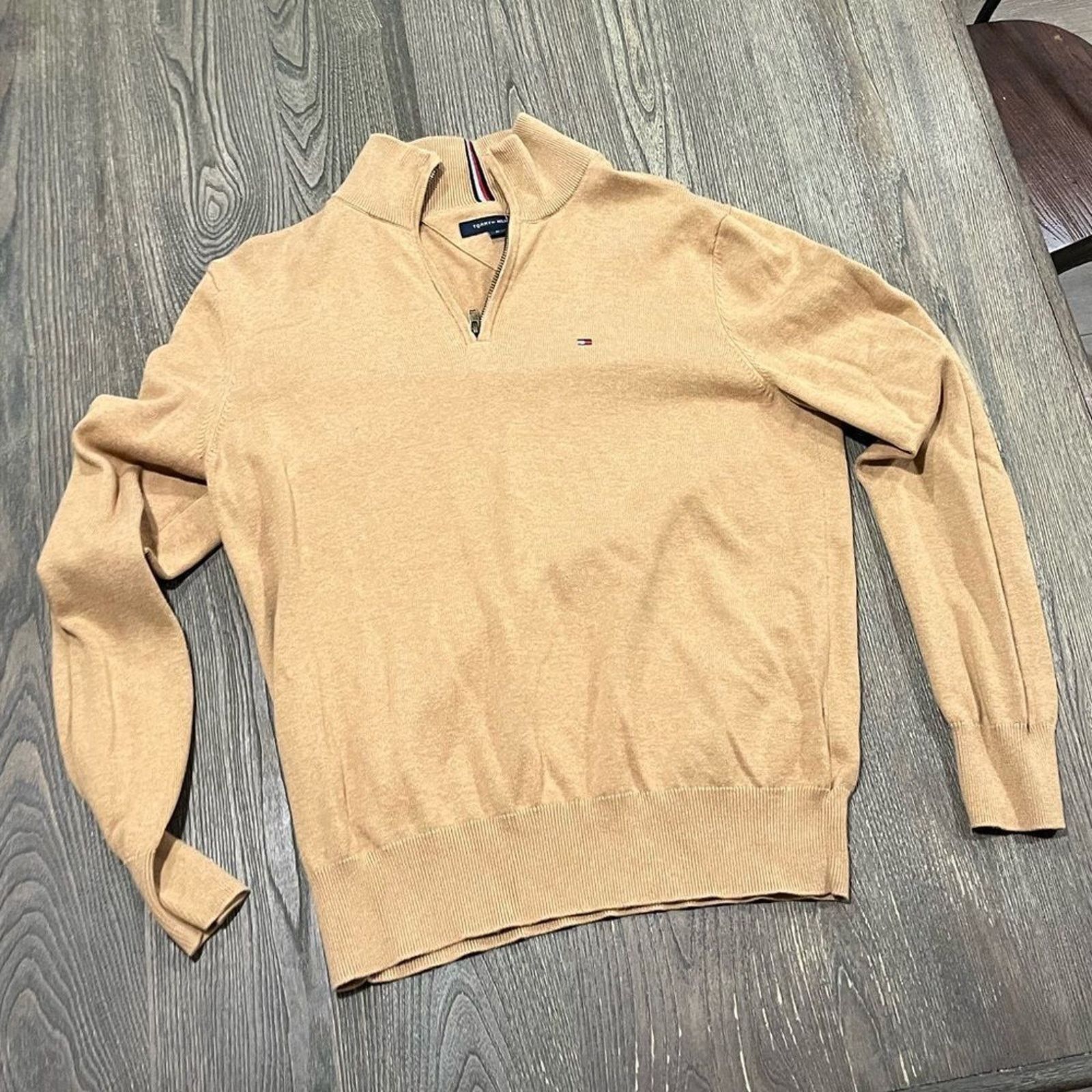 Tommy Hilfiger Tommy Hilfiger Sweater 1/4 Zip Mock Neck Long Sleeves M Size US M / EU 48-50 / 2 - 1 Thumbnail