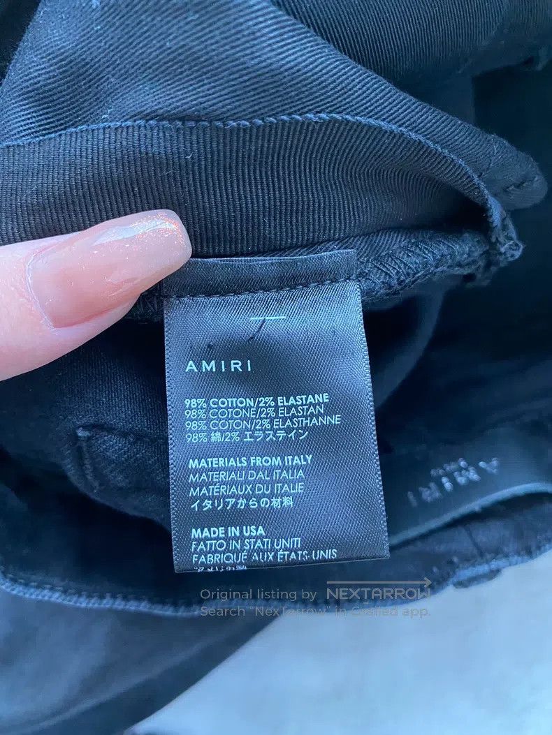 Amiri Amiri Size 29 Washed black Japanese patchwork jeans Size US 29 - 4 Thumbnail