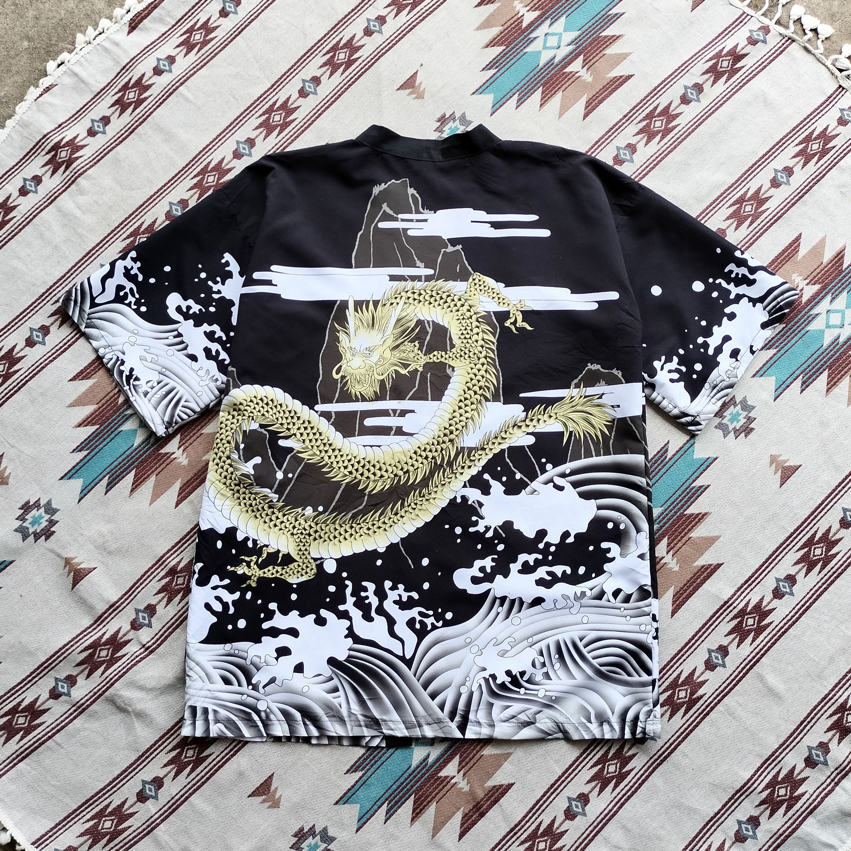 Sugar Cane japan kimono sukajan Anhelon dragon wave printed kimono Size US M / EU 48-50 / 2 - 1 Thumbnail