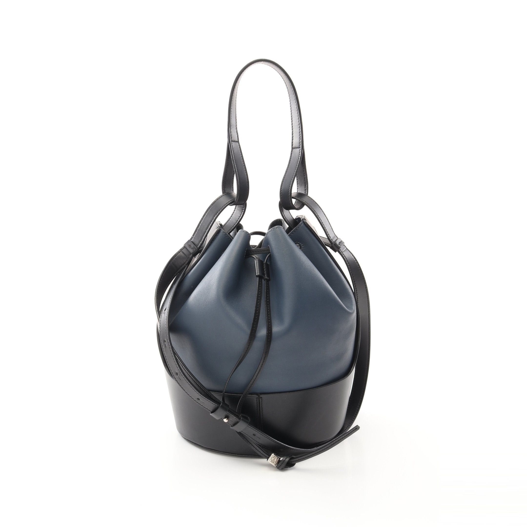 Loewe Loewe Balloon Bag Medium Shoulder Leather Navy Black Size ONE SIZE - 1 Thumbnail