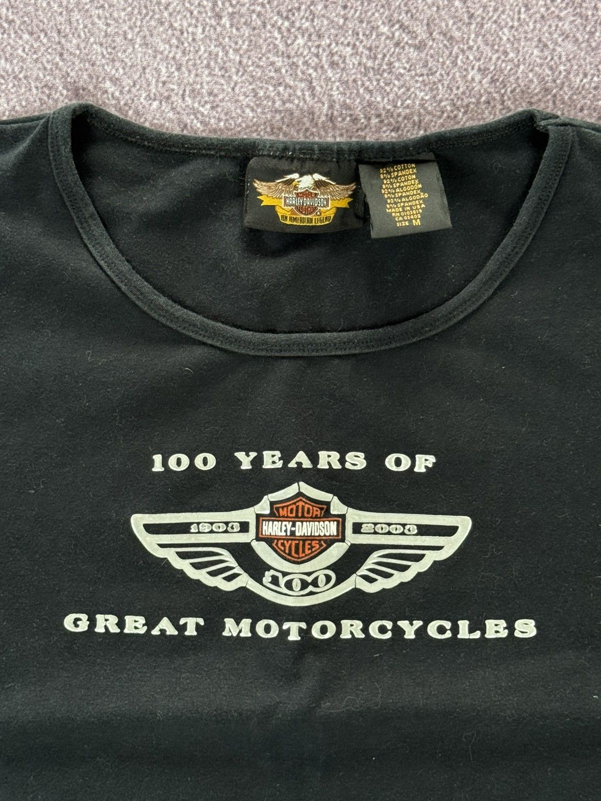 Harley Davidson Vintage Black T-shirt Tee Tank-Top Harley Davidson Sequins Size M / US 6-8 / IT 42-44 - 6 Thumbnail