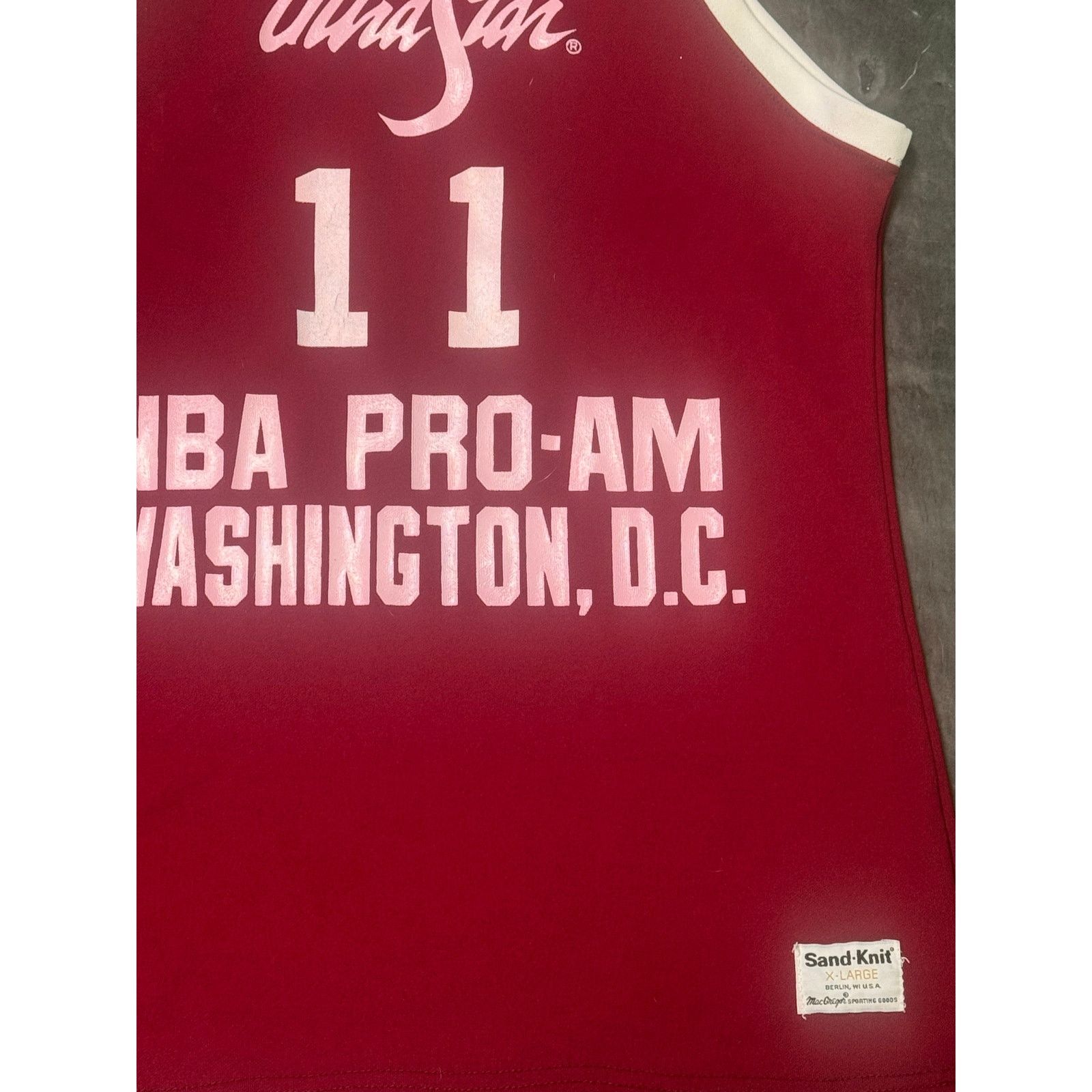 MacGregor Vintage Ultra Star NBA Pro-Am Washington D.C. #11 Jersey Size US XL / EU 56 / 4 - 3 Thumbnail