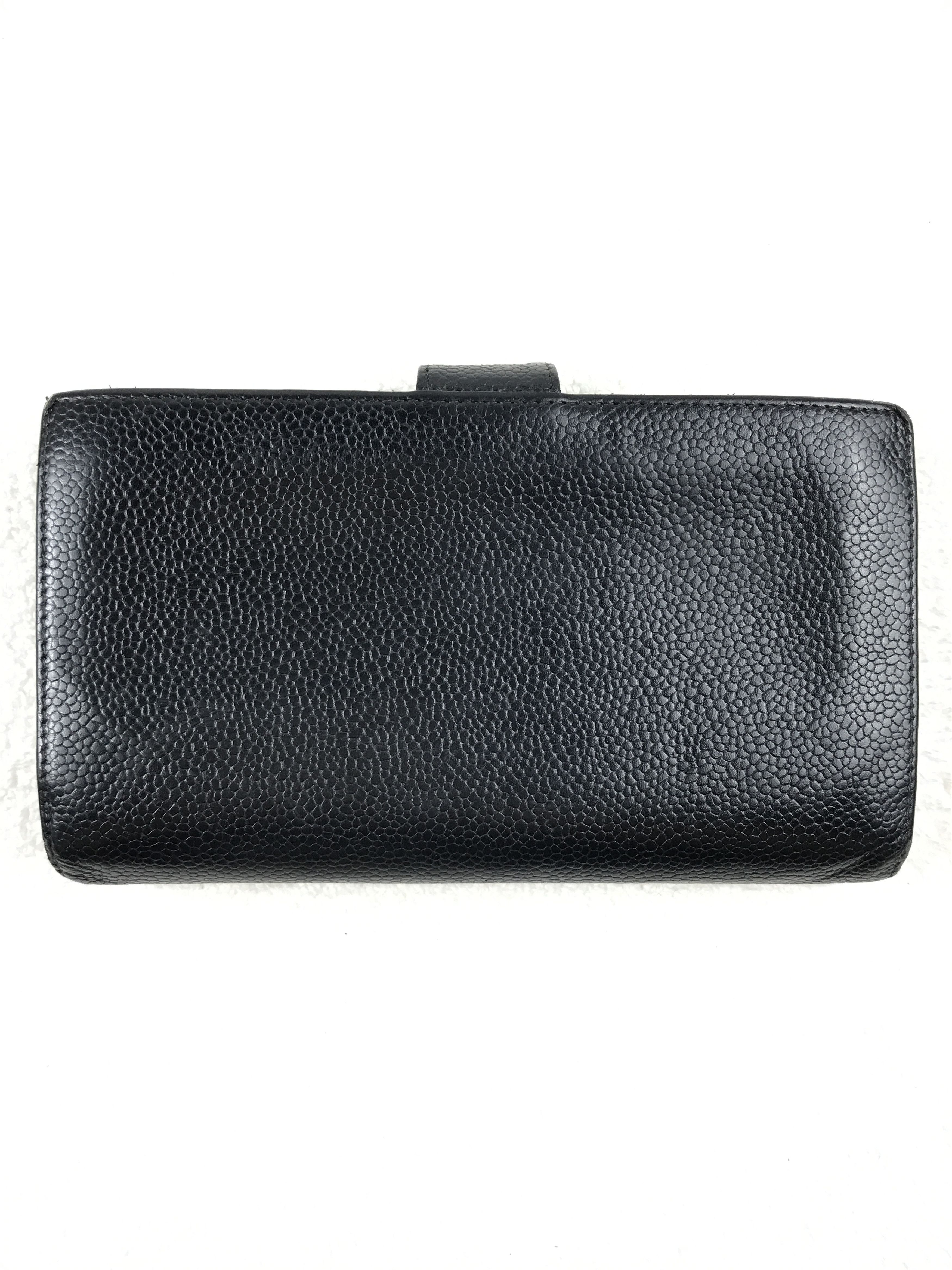 Chanel Chanel Black Caviar Leather CC Logo Bifold Wallet With Box Size ONE SIZE - 6 Thumbnail
