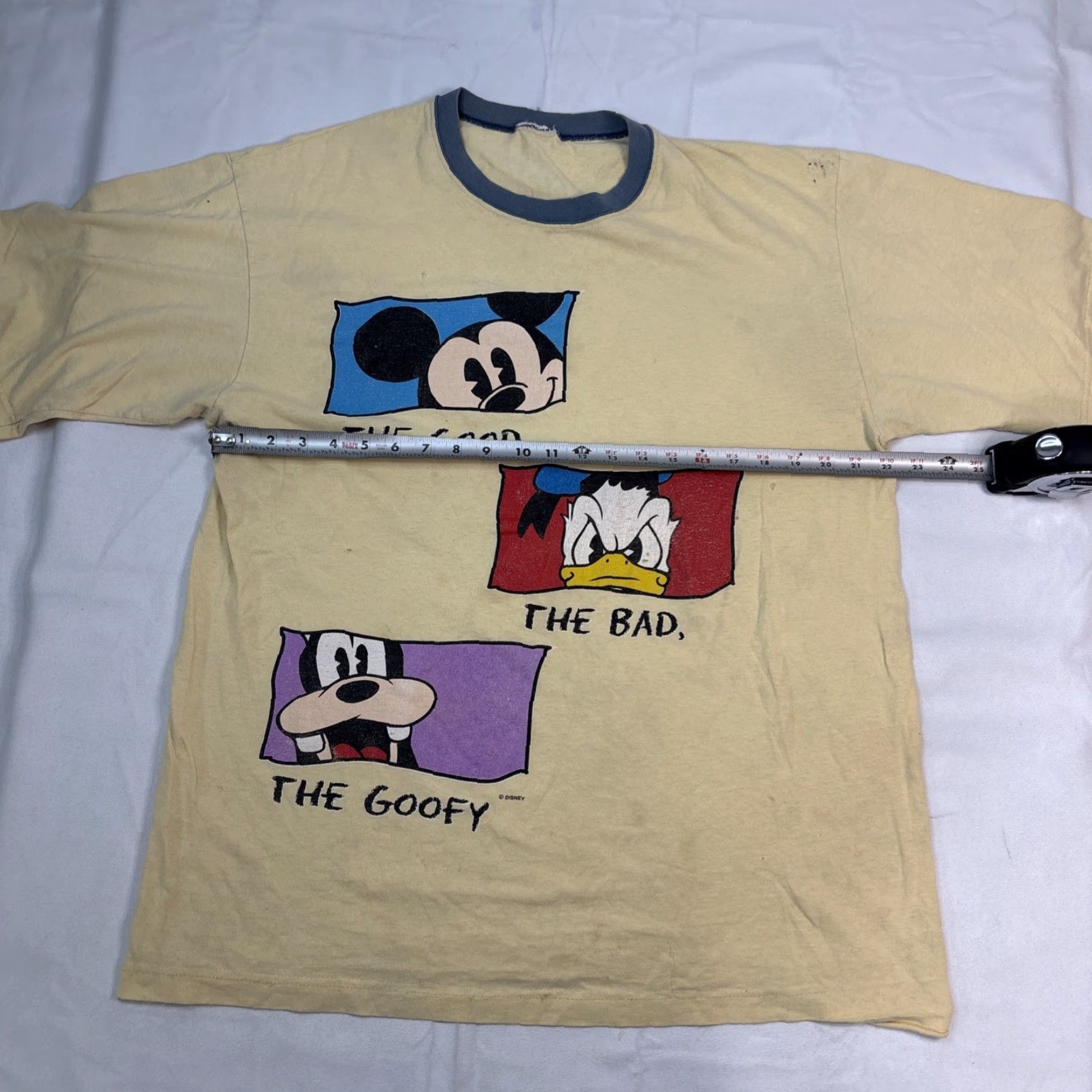 Disney VINTAGE Disney T-Shirt Men’s XL Goofy Yellow The Good The Bad The Goofy Size US XL / EU 56 / 4 - 4 Thumbnail