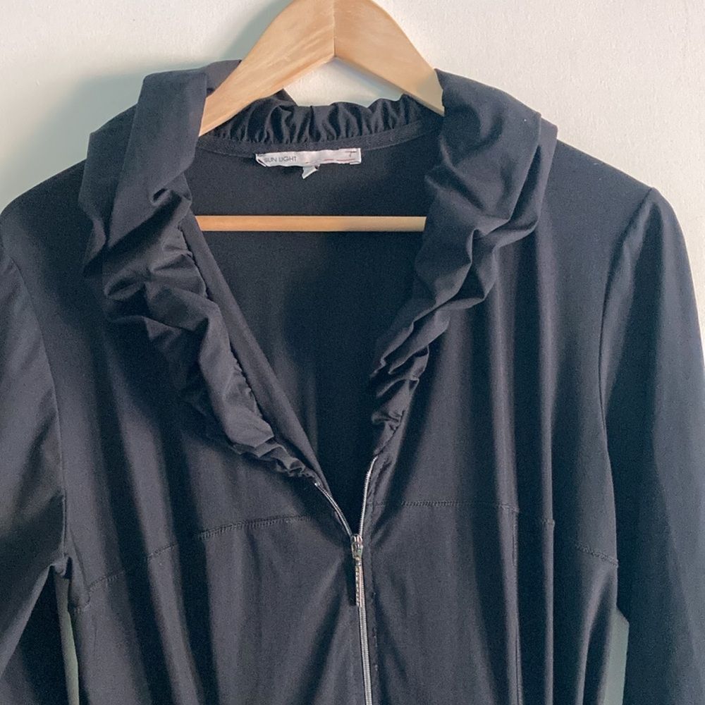 Au Courant Paris Sun Light Paris T4 Black Avant Garde Jacket Size M Zip Front Size M / US 6-8 / IT 42-44 - 7 Thumbnail