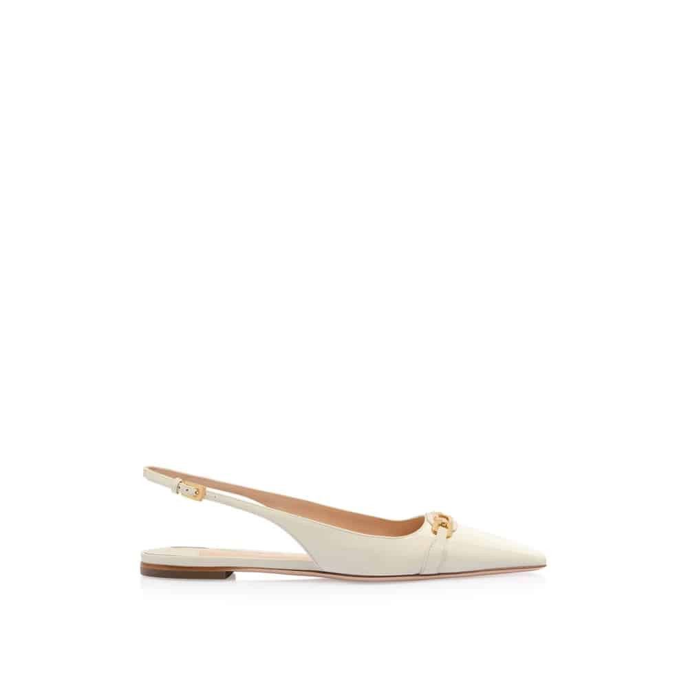 Tom Ford o1loc1c1125 W3556 Slingback Ballerina Flats in White Size US 9 / IT 39 - 1 Thumbnail