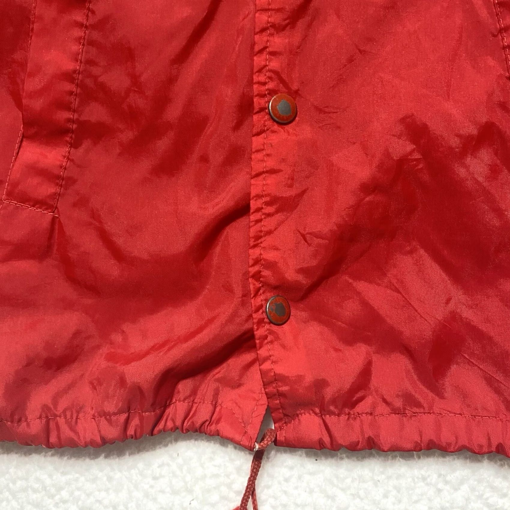 Vintage VINTAGE Tompkins Wearables Windbreaker Jacket L Red 80s Full Zip Mens Size US L / EU 52-54 / 3 - 6 Thumbnail