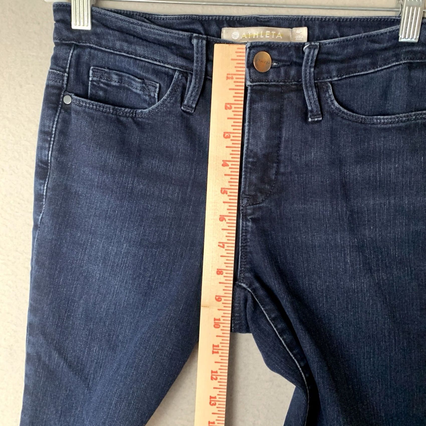 Athleta Athleta Sculptek Jeans Womens 4P Skinny Denim Blue 5-Pocket Stretch Comfort Regular Petite Size 27" / US 4 / IT 40 - 7 Thumbnail