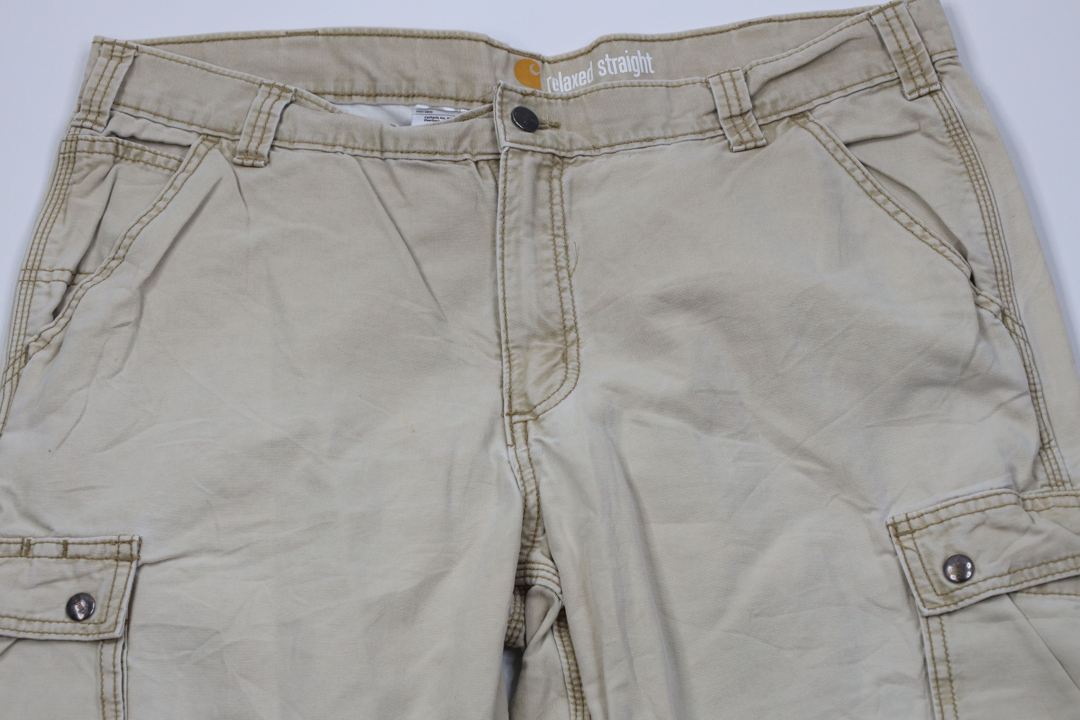 Carhartt Vintage Y2K Carhartt Relaxed Fit Wide Leg Cargo Pants Size US 38 / EU 54 - 2 Thumbnail