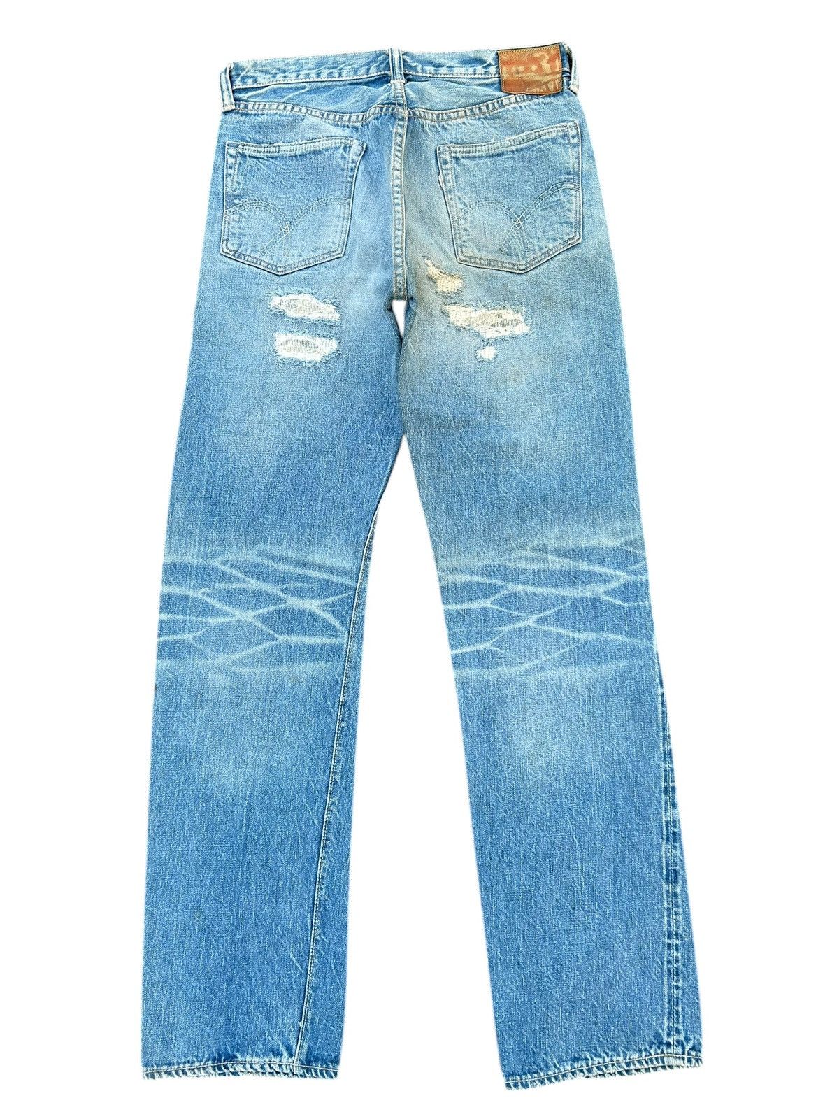 Kapital Thrashed Vintage Full Count Selvedge Repair Denim Jeans Size US 30 / EU 46 - 4 Thumbnail