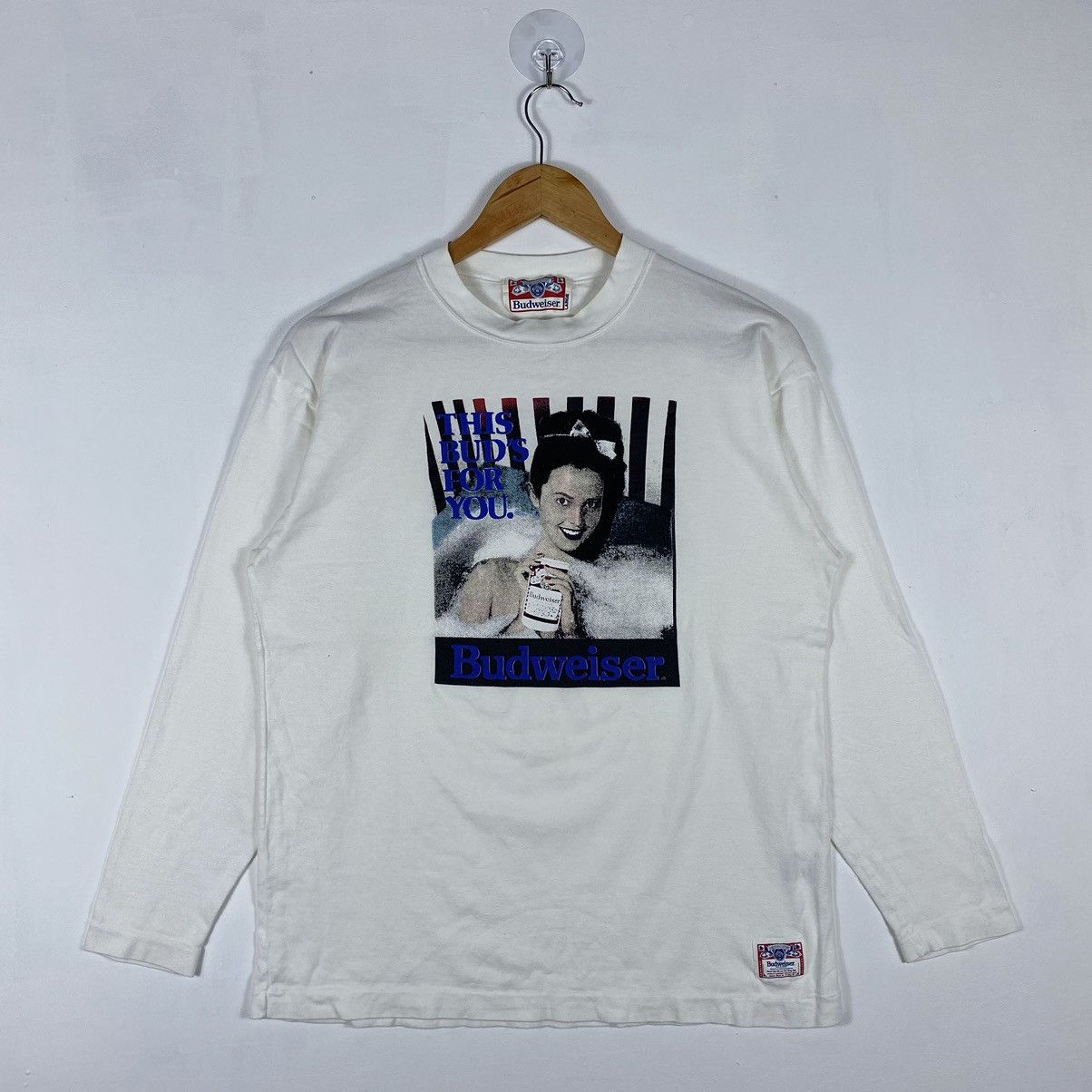 Budweiser × Vintage Vintage 80's BUDWEISER This Bud's For You Promo Tee Size US L / EU 52-54 / 3 - 2 Thumbnail
