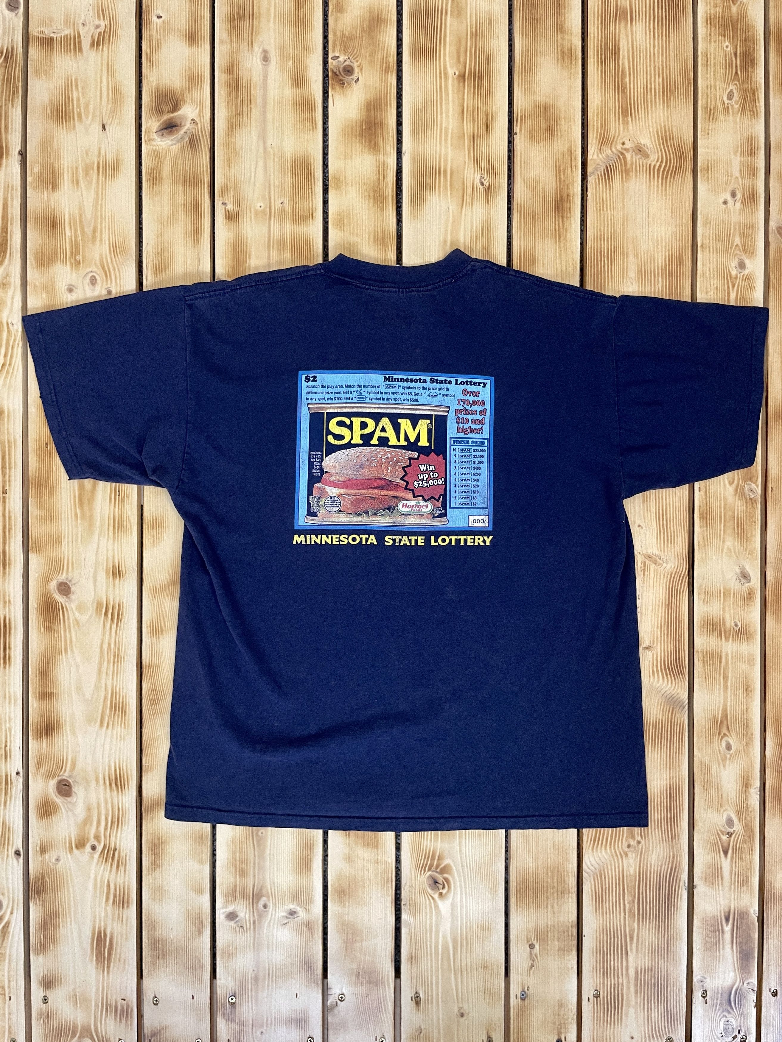Gildan Vintage Spam T-Shirt Minnesota State Lottery Promo Size US XL / EU 56 / 4 - 14 Thumbnail