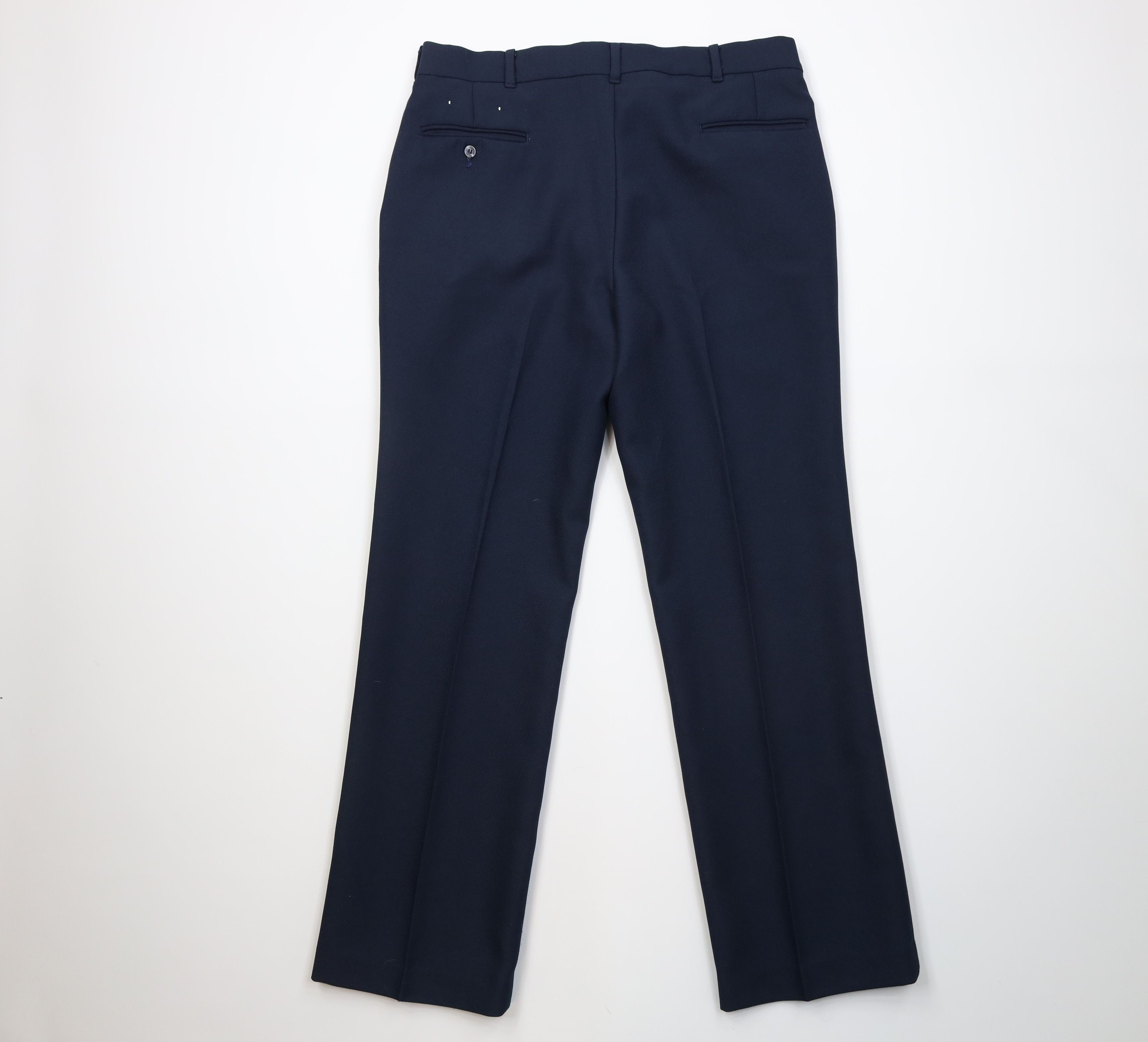 Vintage Vintage 70s Streetwear Flared Wide Leg Chino Pants Blue USA Size US 36 / EU 52 - 9 Thumbnail