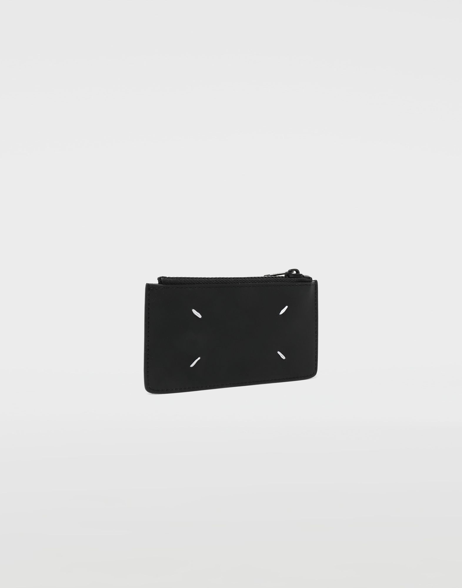 Maison Margiela Margiela Rectangular Zip Wallet - Black Calf Leather Size ONE SIZE - 16 Thumbnail