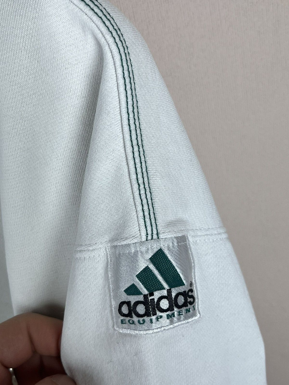 Adidas Vintage Adidas Equipment Sweatshirt Big Logo White Size US XL / EU 56 / 4 - 9 Thumbnail