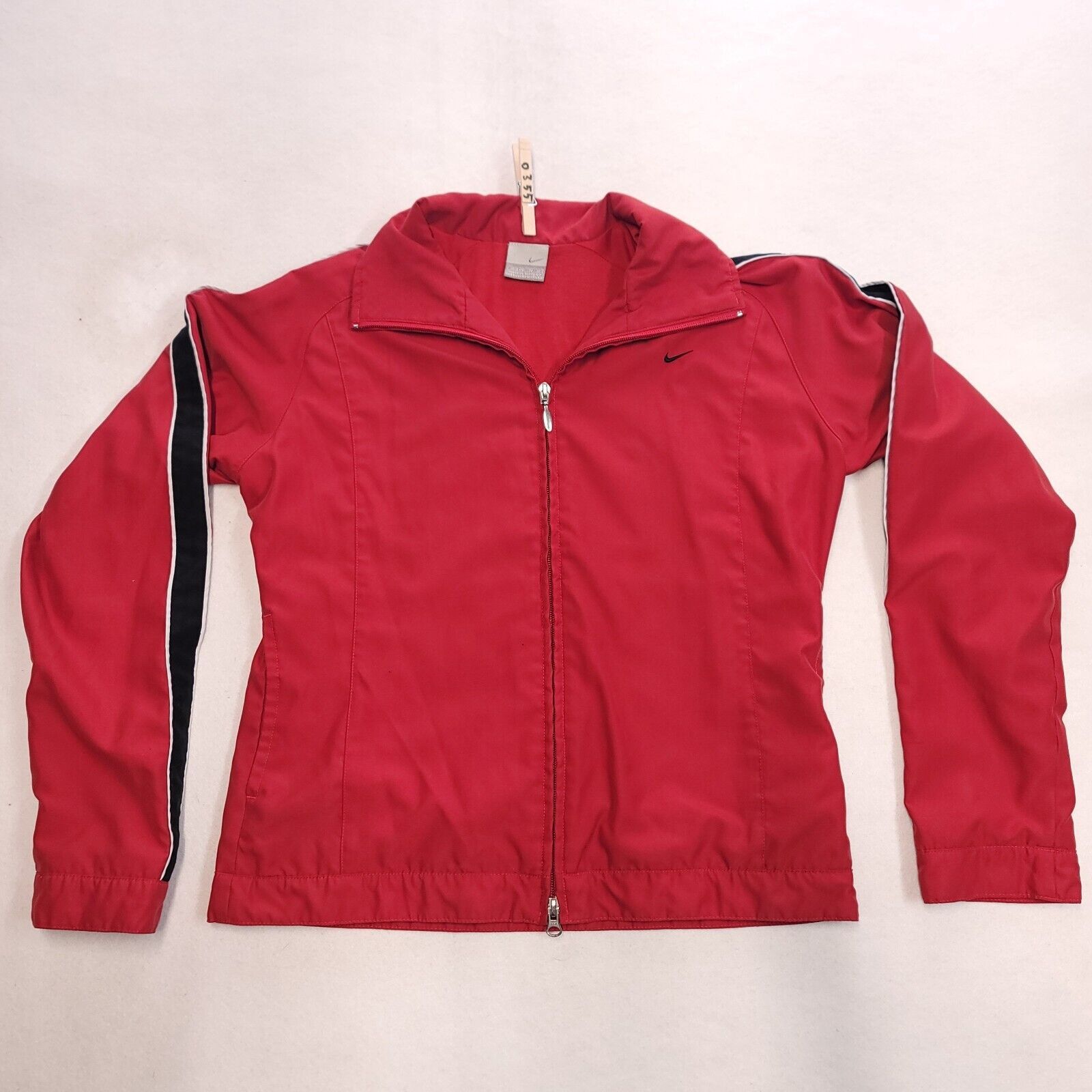 Nike Nike Athletic Zip Up Jacket Womens Size Medium M Red Black Size M / US 6-8 / IT 42-44 - 2 Thumbnail