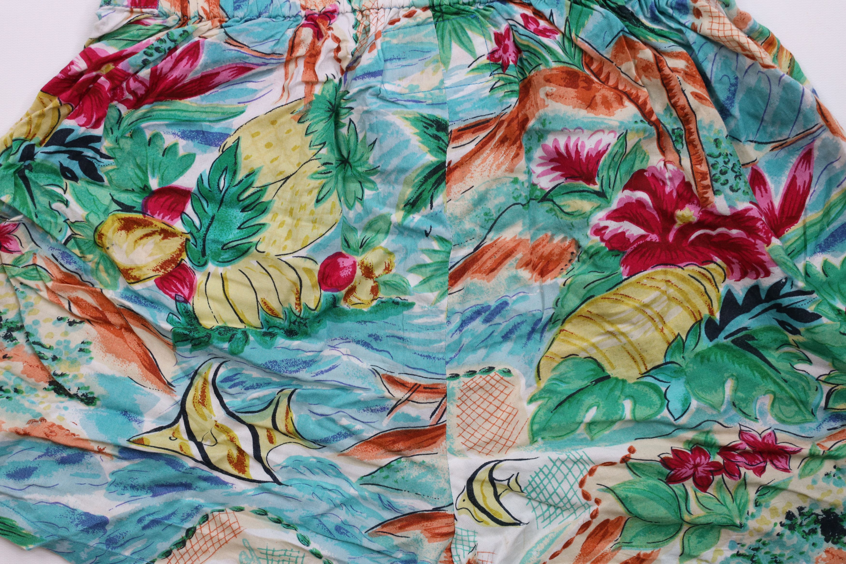 Vintage Vintage 90s Streetwear Pineapple Sailing Beach Surf Shorts Size 28" / US 6 / IT 42 - 10 Thumbnail