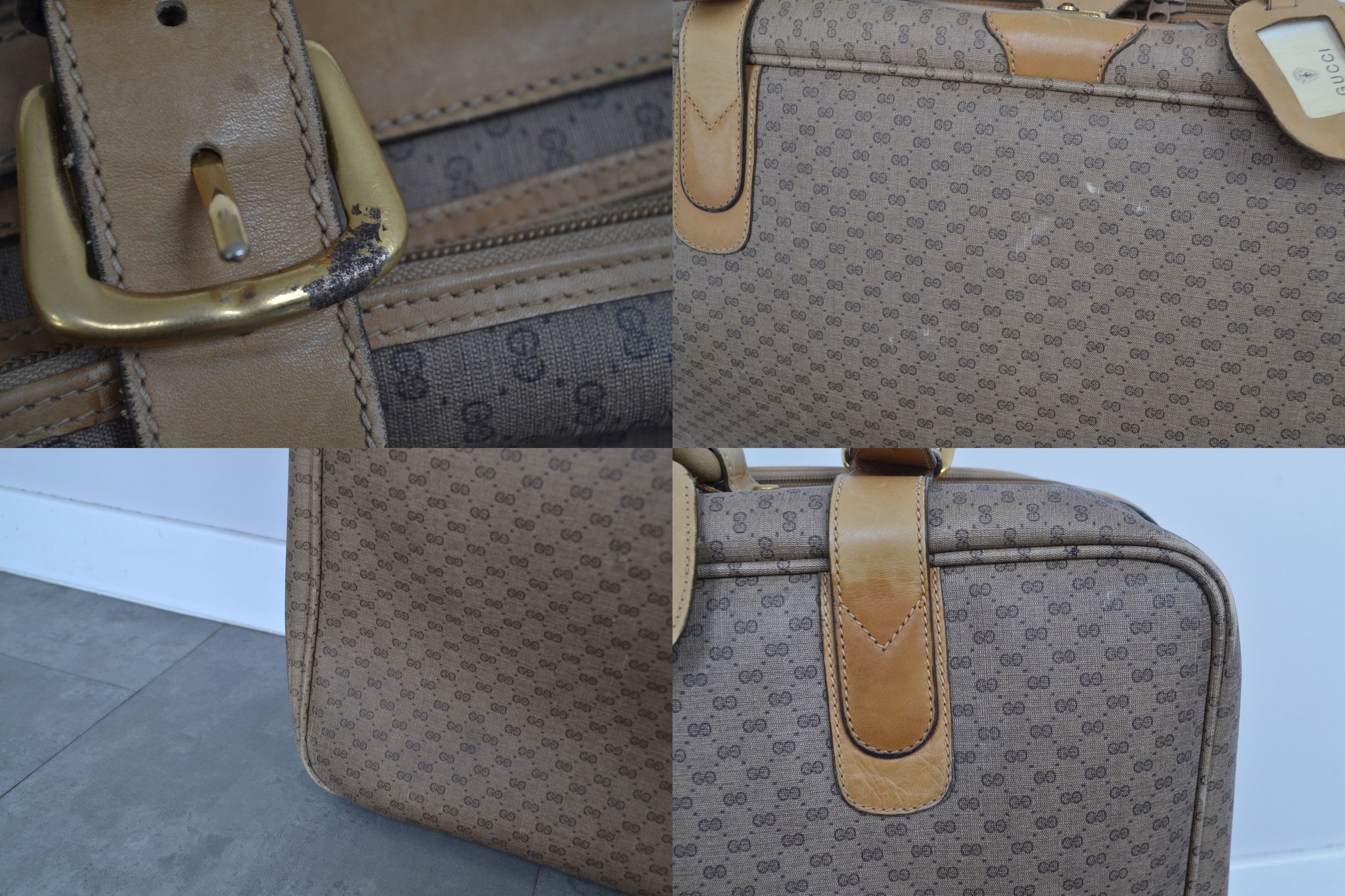Gucci GUCCI Luggage Bag Monogram GG Logo Suitcase Brown Leather Size ONE SIZE - 14 Thumbnail