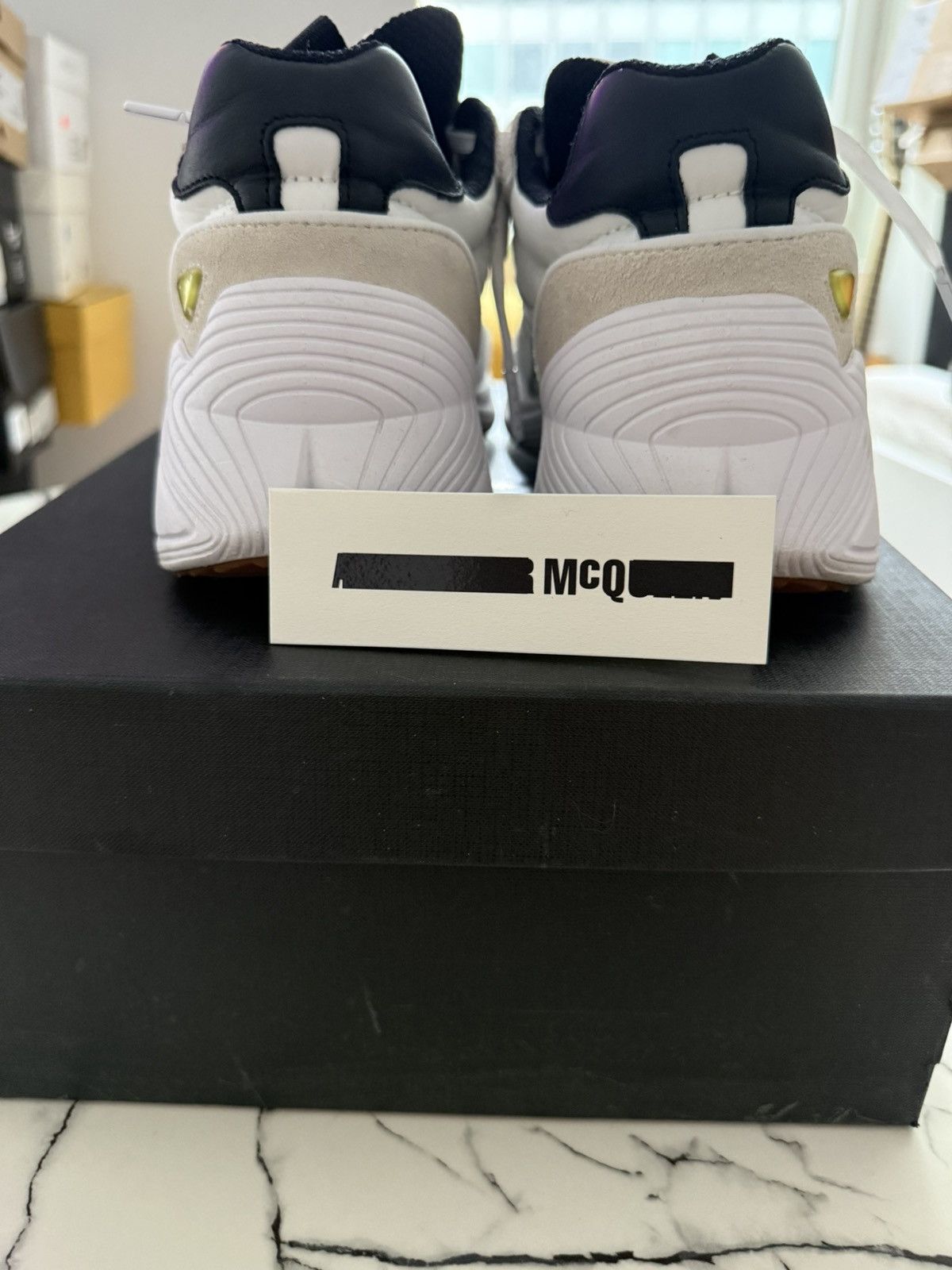 Alexander McQueen McQ Alexander McQueen White and Black Daku Sneakers Size US 10 / EU 43 - 4 Thumbnail