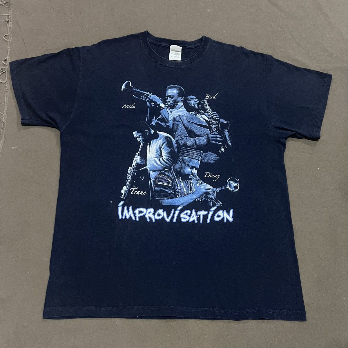Band Tees × Vintage Vintage Y2K Miles Trane Dizzy Bird Tee Jazz saxophonist Size US XL / EU 56 / 4 - 2 Thumbnail