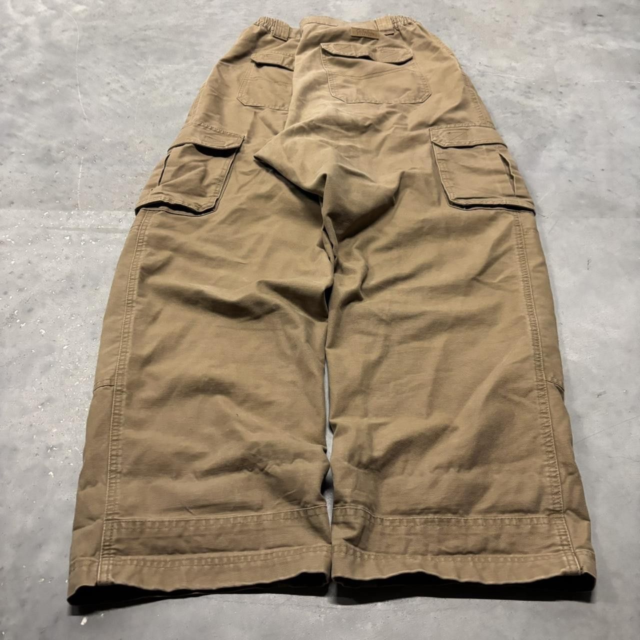 Japanese Brand × Vintage Crazy Vintage Y2K/2000s Baggy Khaki Brown Skater Style Cargo Pants! Size US 40 / EU 56 - 4 Thumbnail