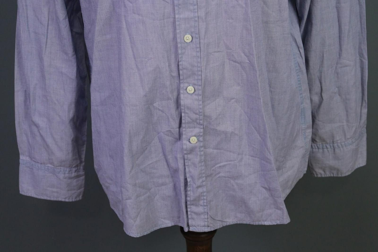 Designer Hackett London Classic Fit Gray Button Down Shirt Size L Size US L / EU 52-54 / 3 - 3 Thumbnail