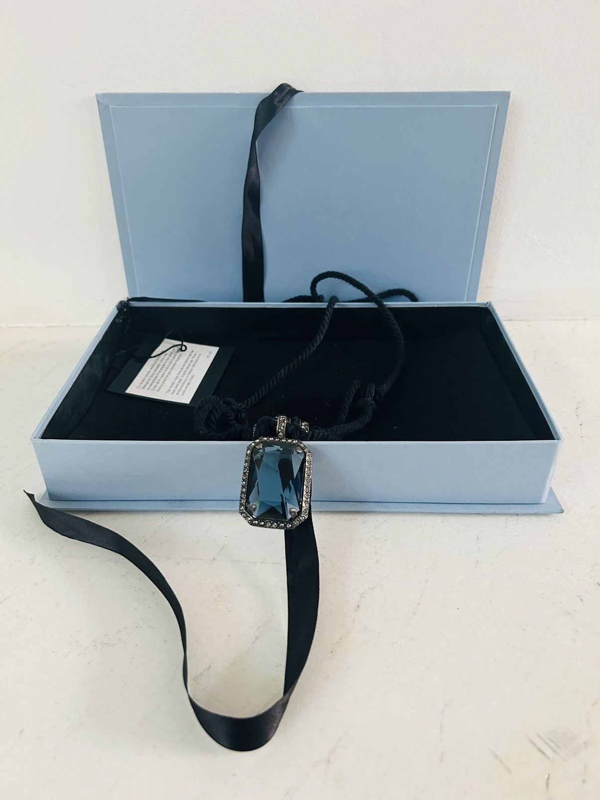 Lanvin Lanvin blue crystal pendant statement necklace Size ONE SIZE - 6 Thumbnail