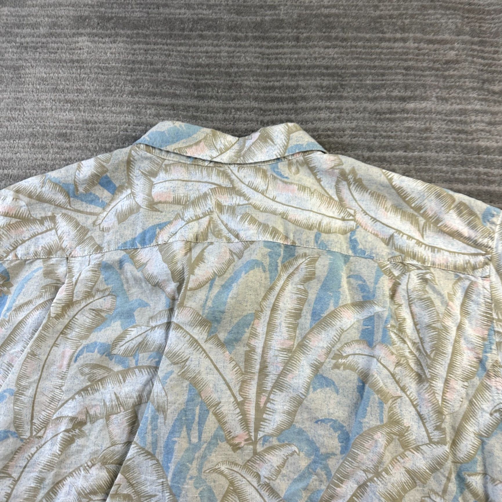 Tori Richard Tori Richard Shirt Mens XL Green Floral Hawaiian Button Up Linen Blend Size US XL / EU 56 / 4 - 5 Thumbnail