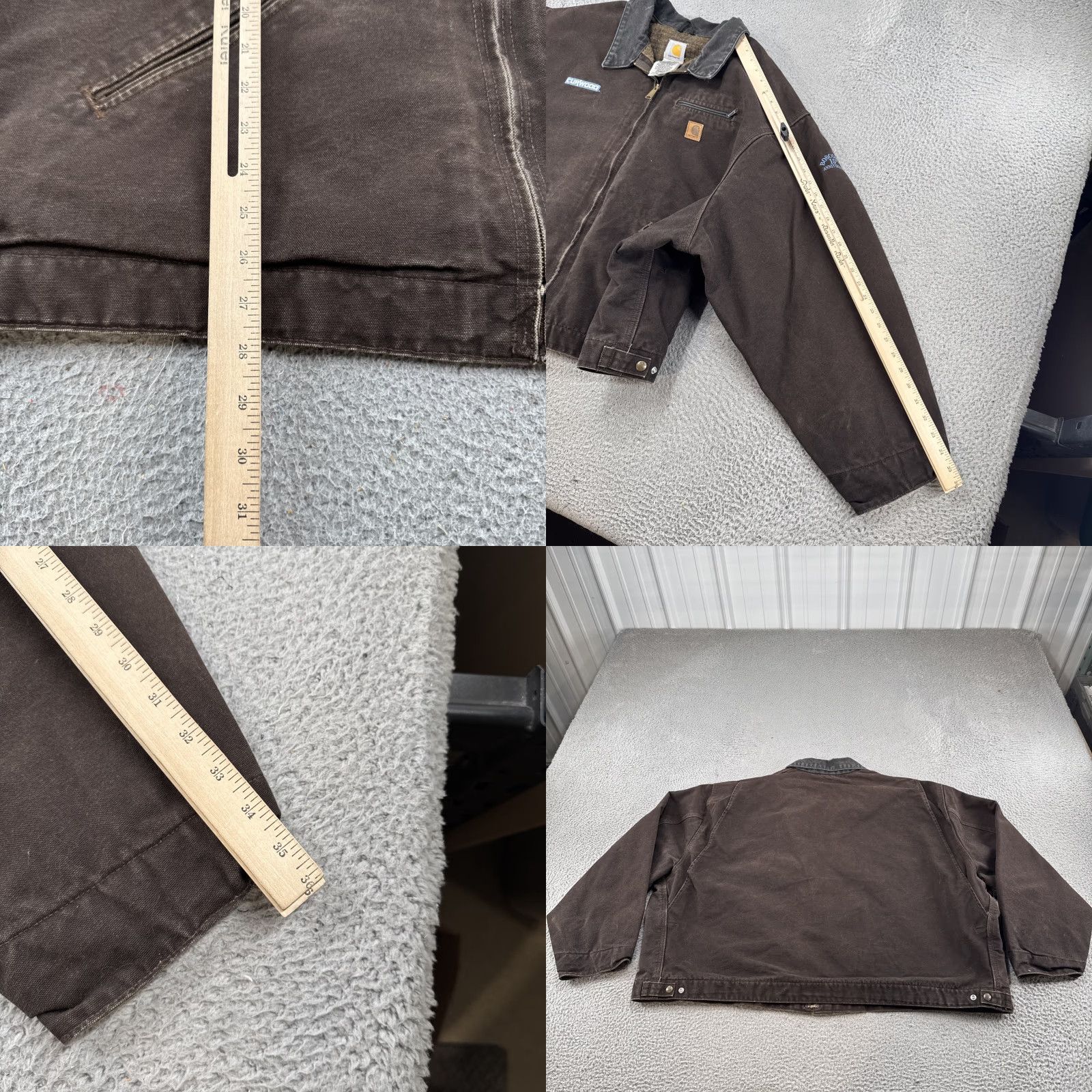 Carhartt VINTAGE Carhartt J97 Detroit Bomber Jacket 5XL Brown Canvas Lined Poly 90s Workwear Mens Size US XXL / EU 58 / 5 - 8 Thumbnail