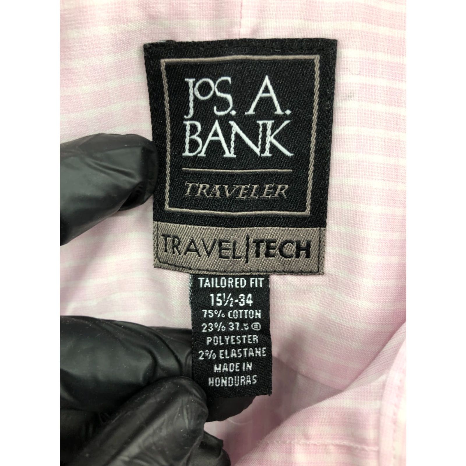Jos. A. Bank Jos. A. Bank Travel Tech Shirt Size 15.5 Mens Long Sleeve Spread Collar Pink Size US L / EU 52-54 / 3 - 6 Thumbnail