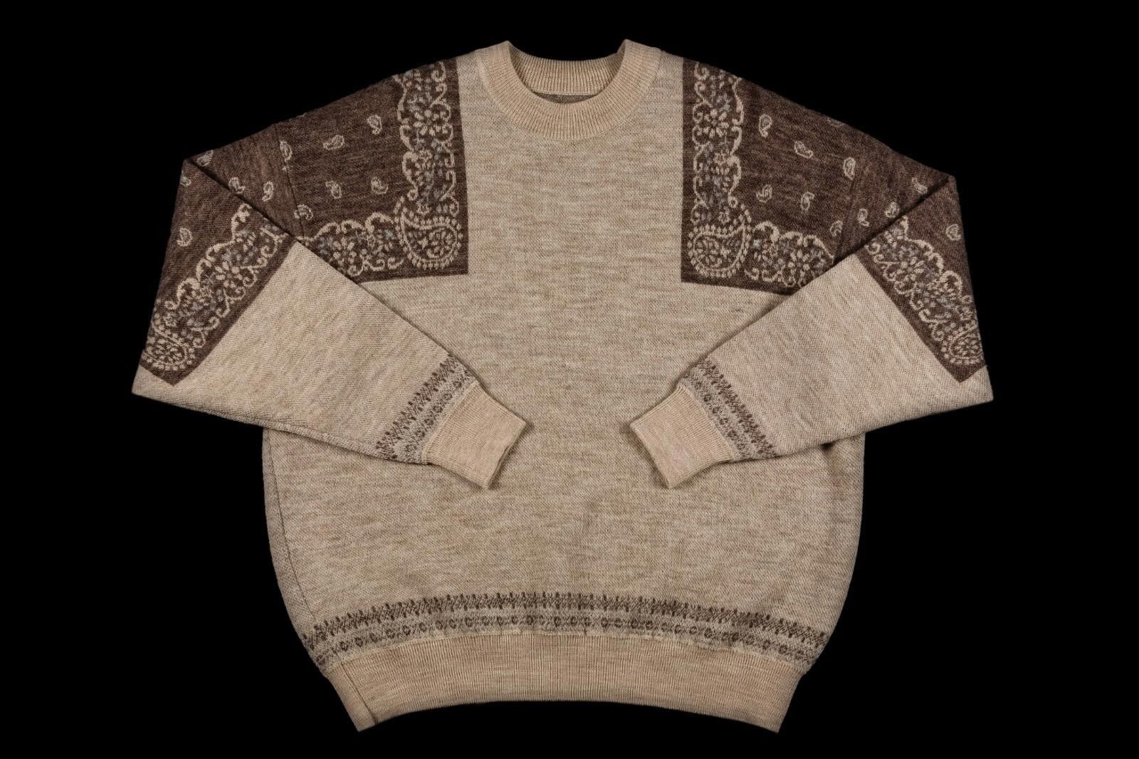 Kapital Kapital 12G Wool Bandana Crew Sweater Brown Size 1 Size US S / EU 44-46 / 1 - 2 Thumbnail