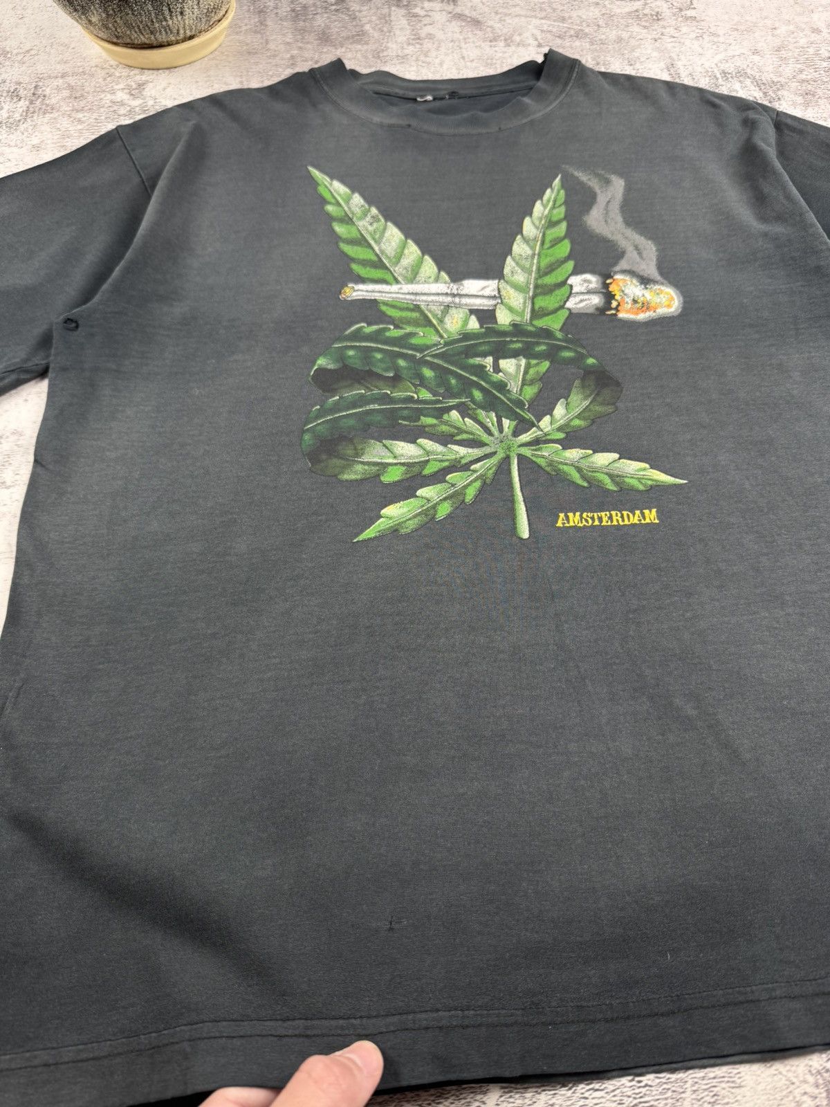 Rap Tees Marijuana Smoke Weed Amsterdam Hip Hop Faded Y2K T Shirt Tee Size US L / EU 52-54 / 3 - 8 Thumbnail