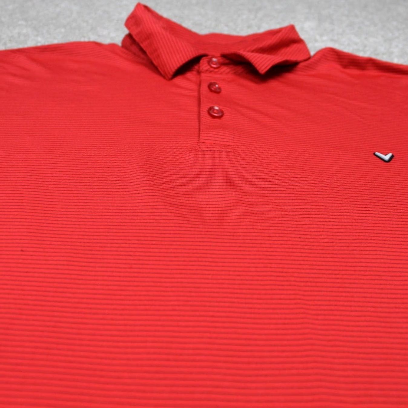 Callaway Callaway Opti-Dry Polo Shirt Mens XL Red w/ Black Stripes Short Sleeve Polo Golf Shirt Size US XL / EU 56 / 4 - 4 Thumbnail
