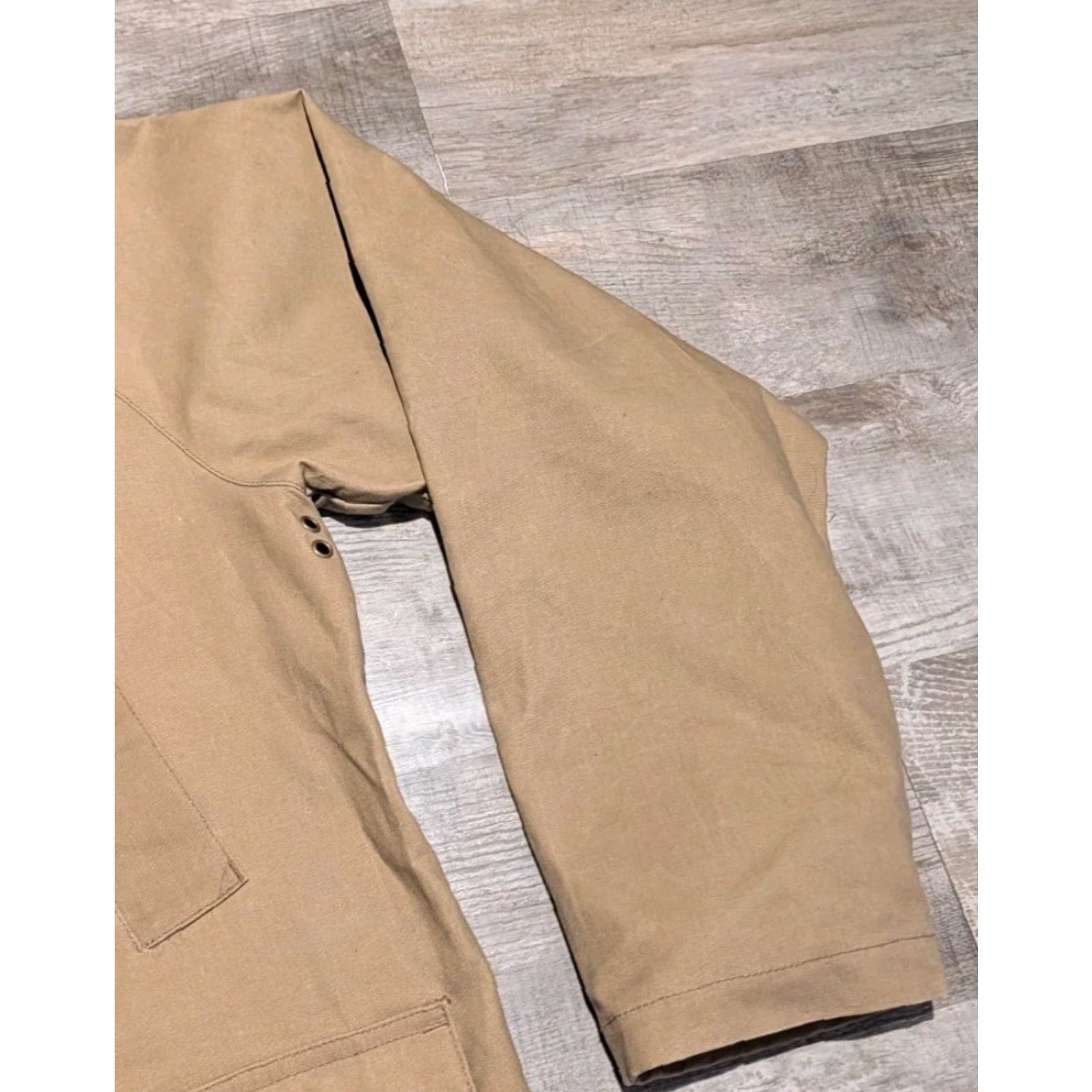 Vintage St Johns Bay Chore Jacket Mens XL Khaki Canvas Lined Workwear Barn Coat Size US XL / EU 56 / 4 - 4 Thumbnail