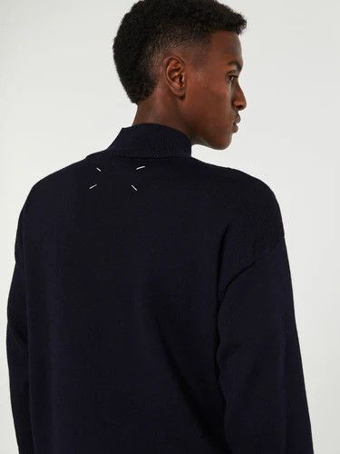 Maison Margiela o1y1124 Long Sleeves Turtleneck Sweater In Navy Size US XL / EU 56 / 4 - 7 Thumbnail