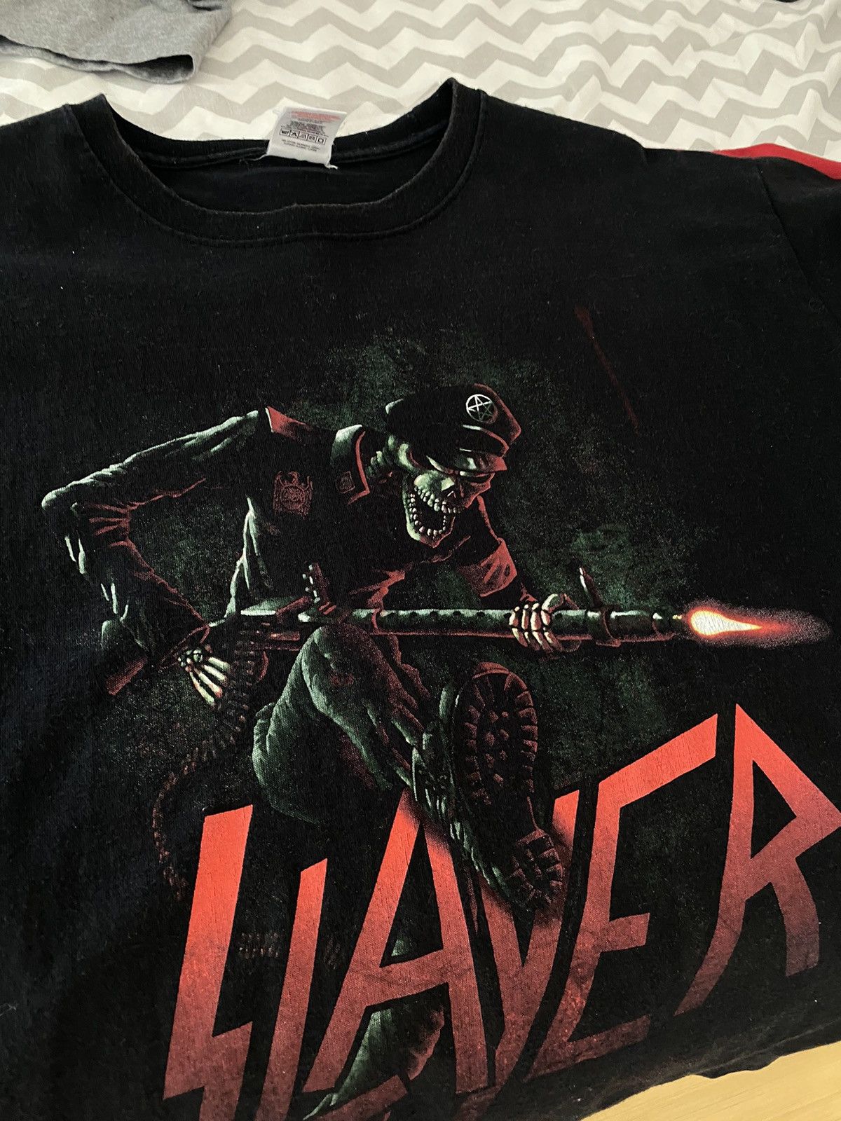 Band Tees × Slayer × Vintage Slayer tour tee 2007 skull soldier y2k alternative opium Size US L / EU 52-54 / 3 - 9 Thumbnail