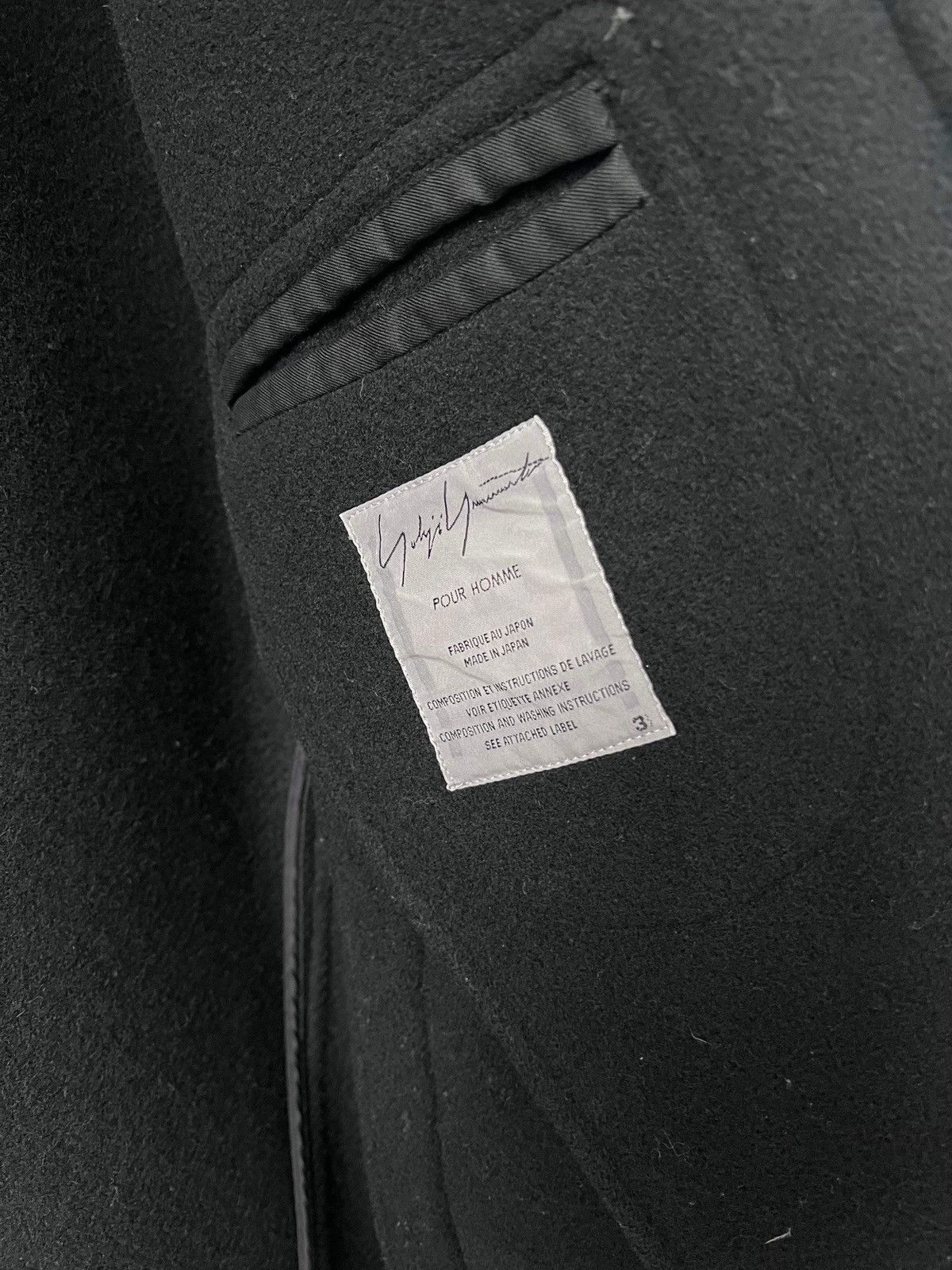 Yohji Yamamoto AW04 Backzip Heavy Wool Leather Collared Jacket Size US M / EU 48-50 / 2 - 5 Thumbnail