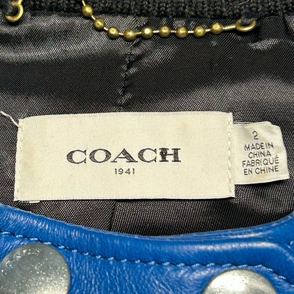 Coach Coach 1941 Cityscape Embroidered Leather Jacket – Women’s 2 Size XS / US 0-2 / IT 36-38 - 3 Thumbnail
