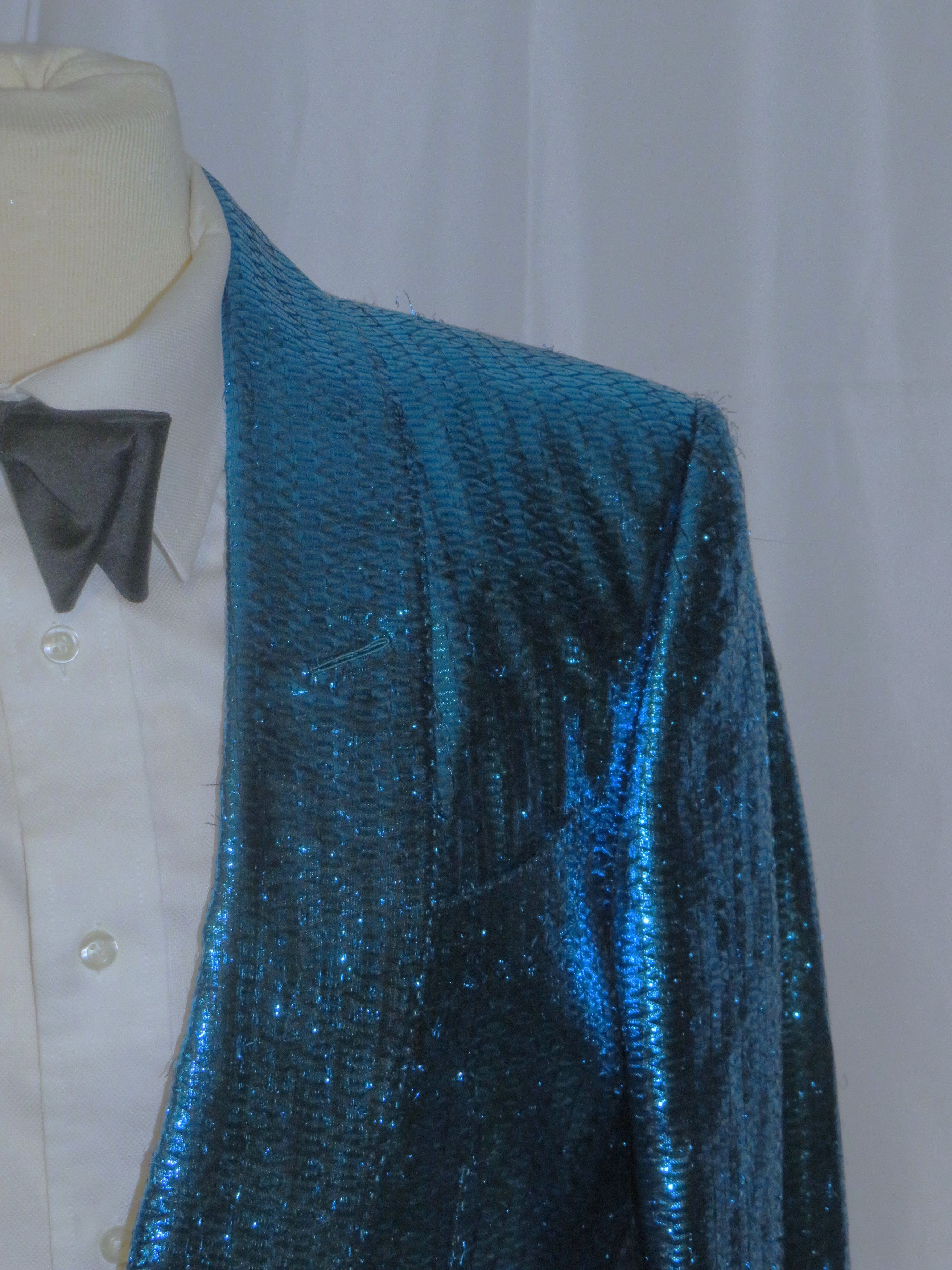 Tom Ford Base V Turquoise Sequined One Button Dinner Jacket 36R NWT Size 36R - 3 Thumbnail