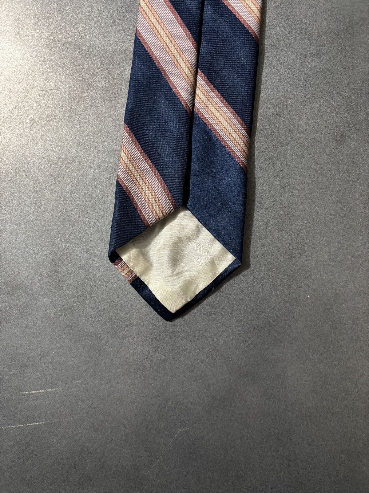 Vintage Vintage Striped Tie Embroidered Stripe Polyester Necktie Size ONE SIZE - 8 Thumbnail
