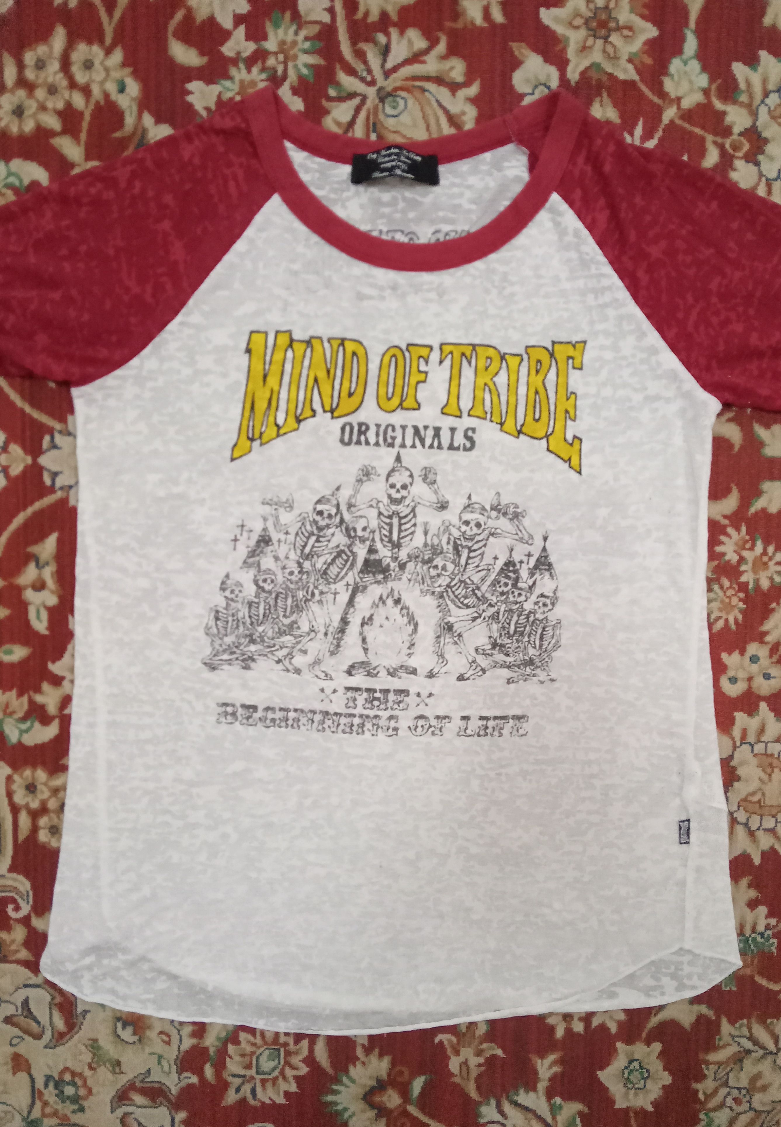 Other RNA Slang Mind of Tribe Paper Thin 3Q Sleeves Shirt Size US M / EU 48-50 / 2 - 2 Thumbnail