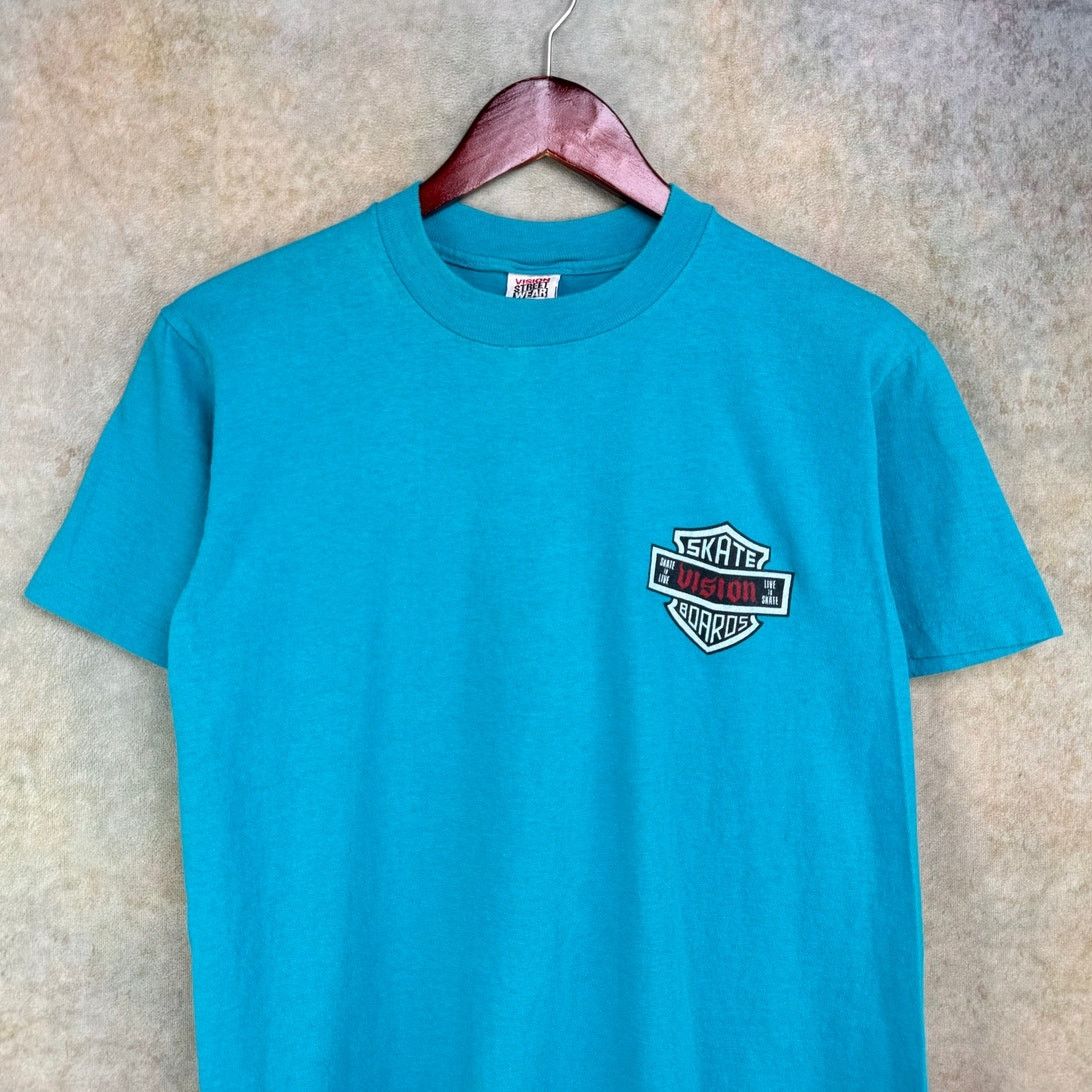Vintage × Vision Streetwear Vintage Vision Street Wear Skate To Live Skate Boards Tee Size US M / EU 48-50 / 2 - 7 Thumbnail