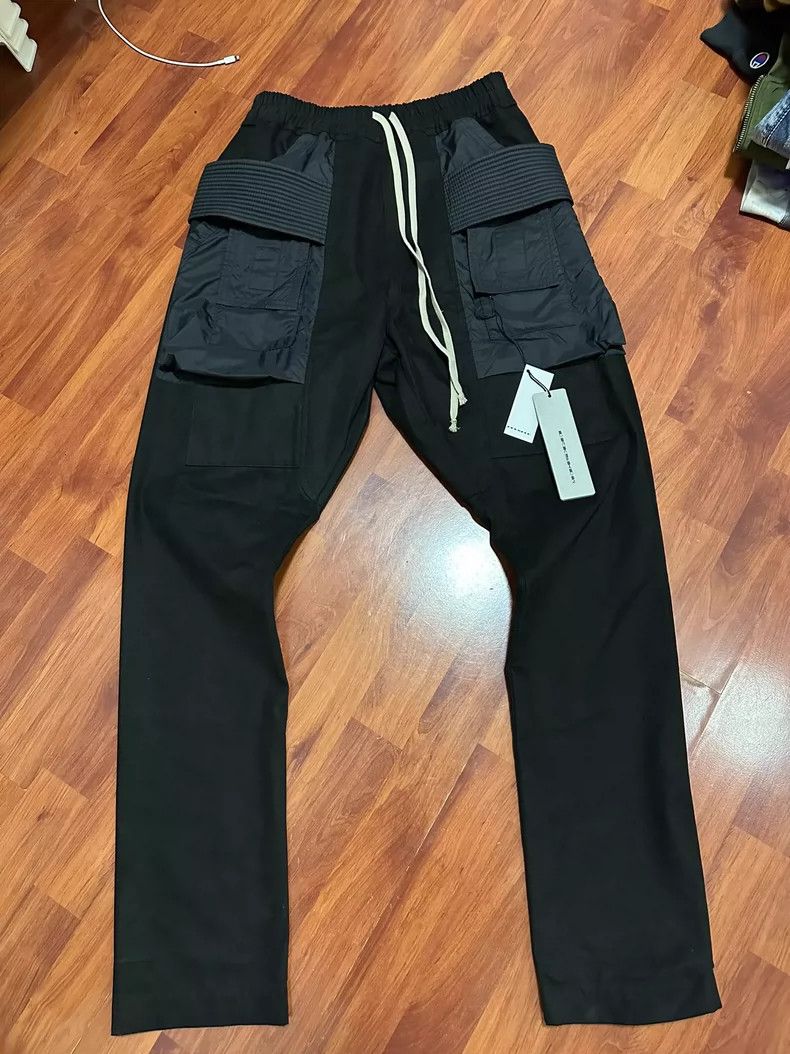 Rick Owens Black Cargo Pants with Tags