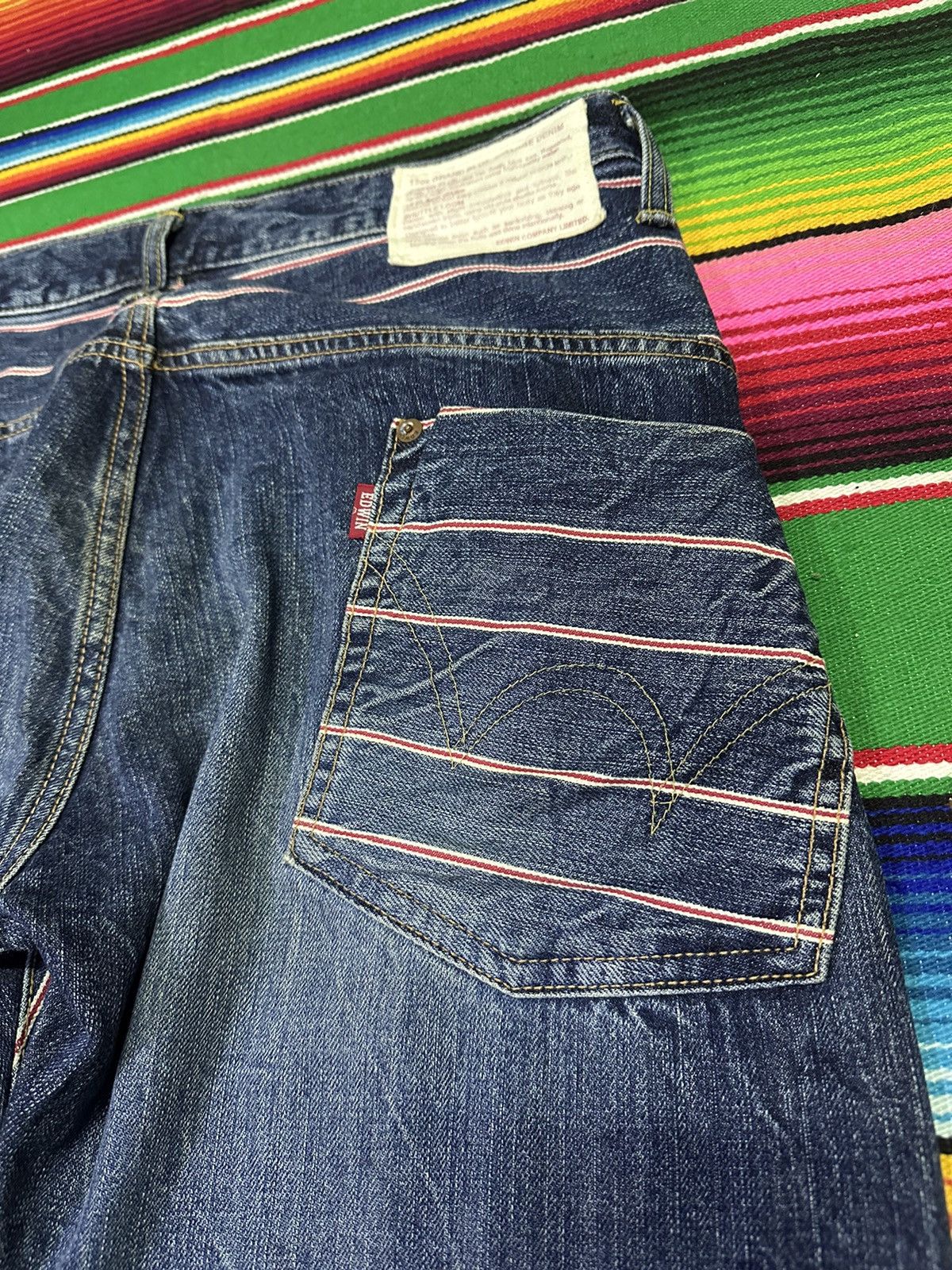Kapital 💥 Edwin Full Selvedge 💥 Crazy Design Edwin Fully Selvedge 💥 Size US 34 / EU 50 - 14 Thumbnail