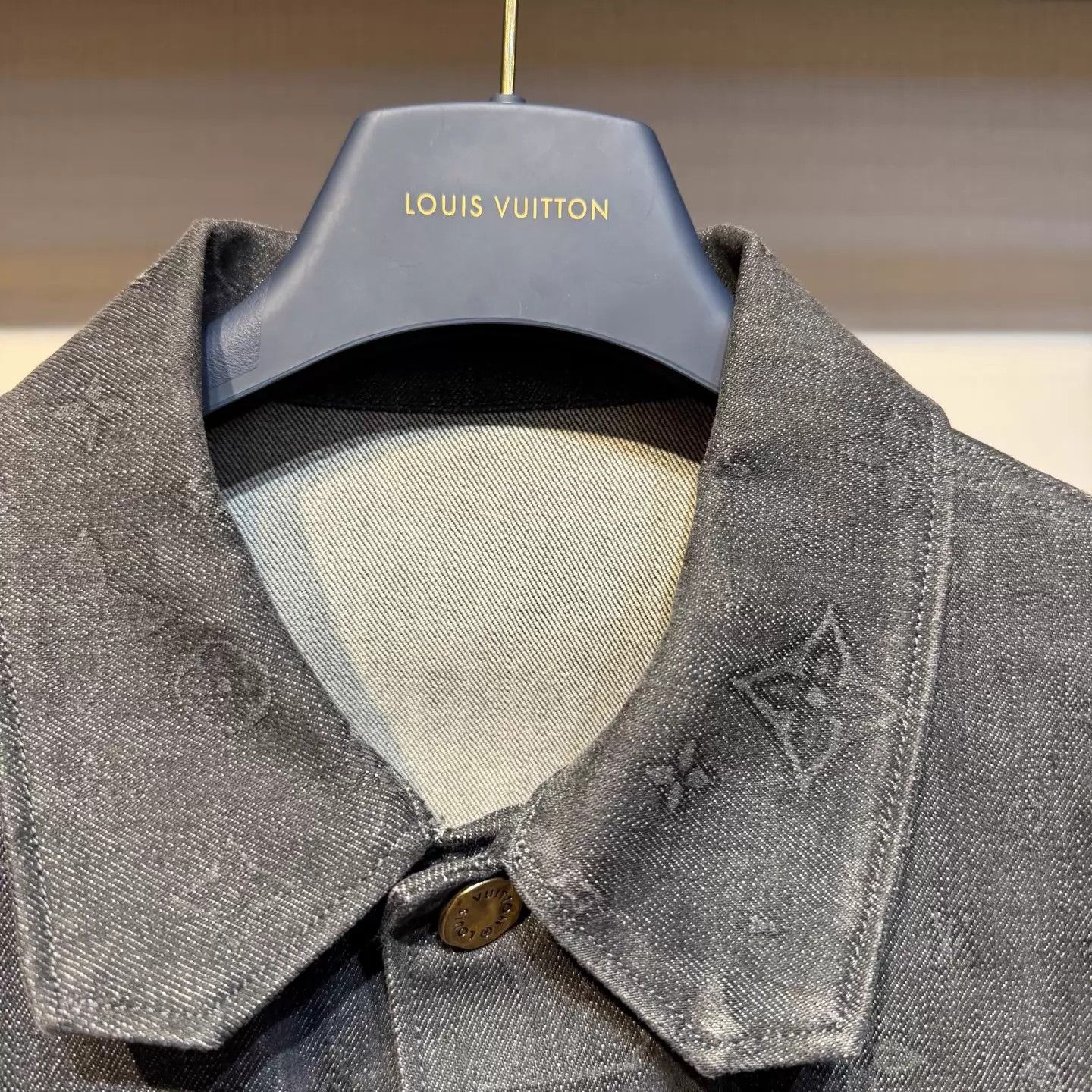 Louis Vuitton LV Black Monogram Denim Jacket 48 (New) Size US M / EU 48-50 / 2 - 4 Thumbnail