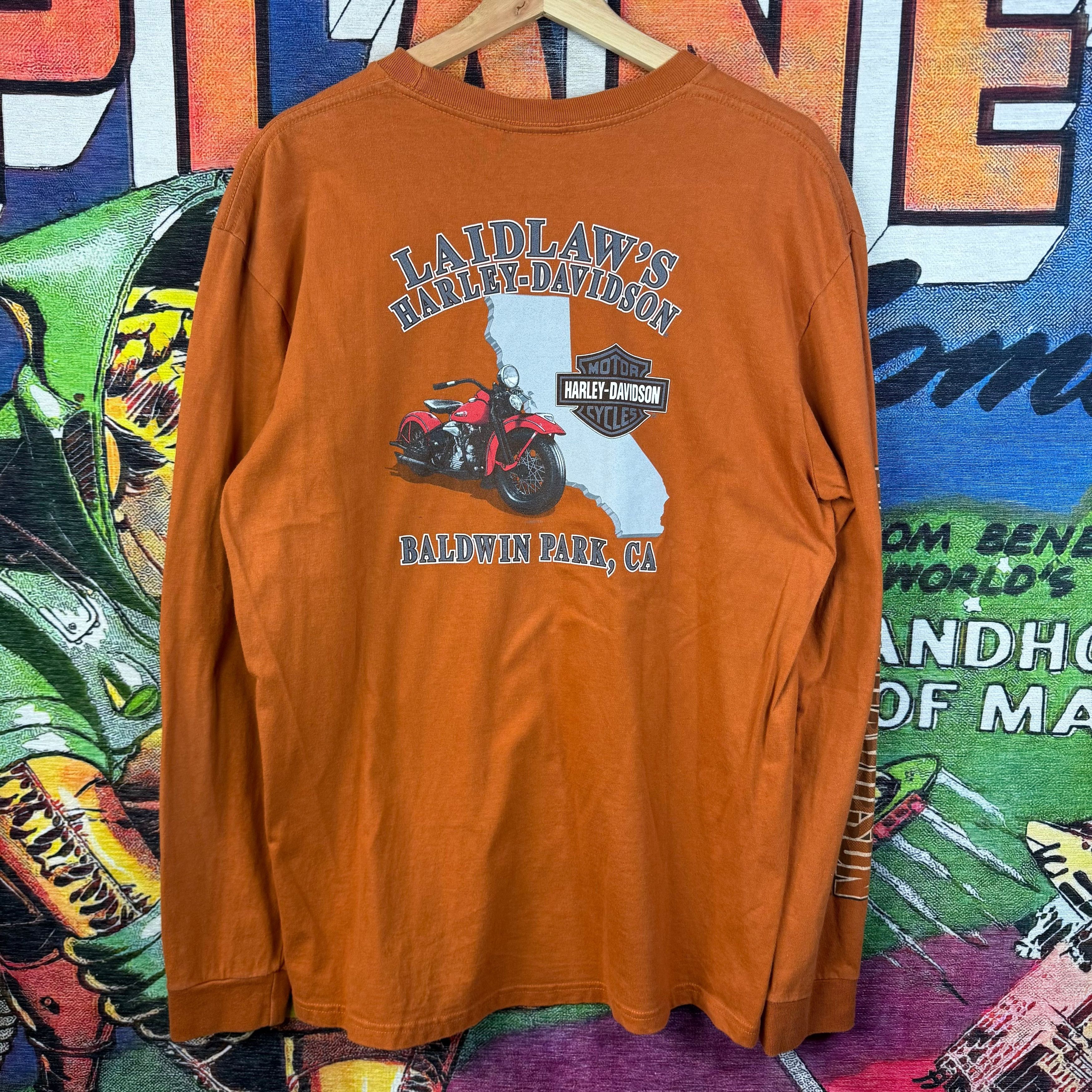 Harley Davidson Y2K Harley-Davidson Baldwin Park, California Longsleeve Tee Size US L / EU 52-54 / 3 - 2 Thumbnail