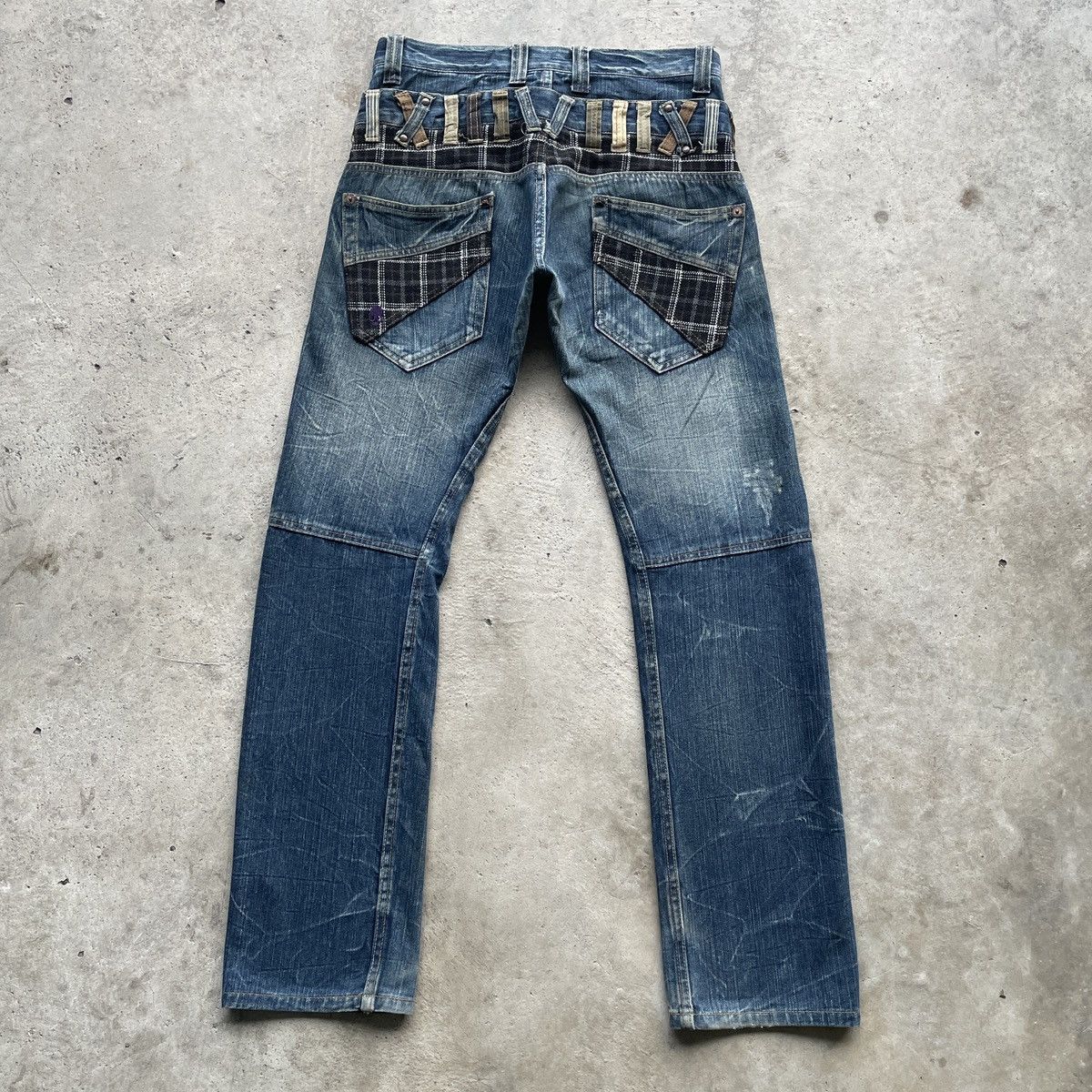 Japanese Brand × Jean Rare🔥 Vintage Japanese Double Waist Denim Jeans Pants W31 Size US 31 - 2 Thumbnail